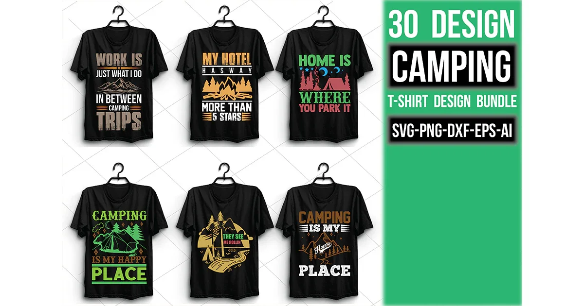 Camping T Shirt Bundle - Image 3