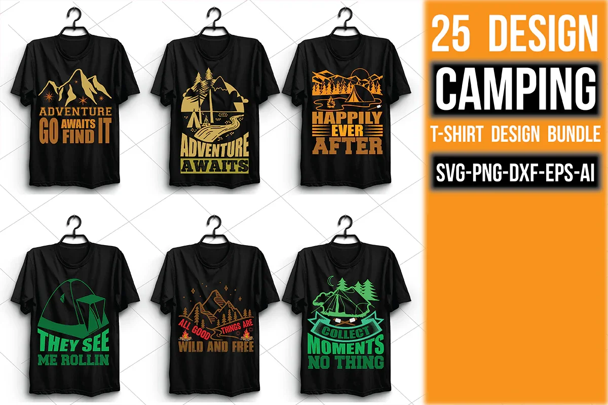 Camping T Shirt Bundle - Image 3