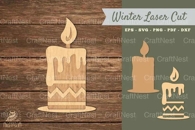 Candle Laser Cut Decoration SVG Bundle