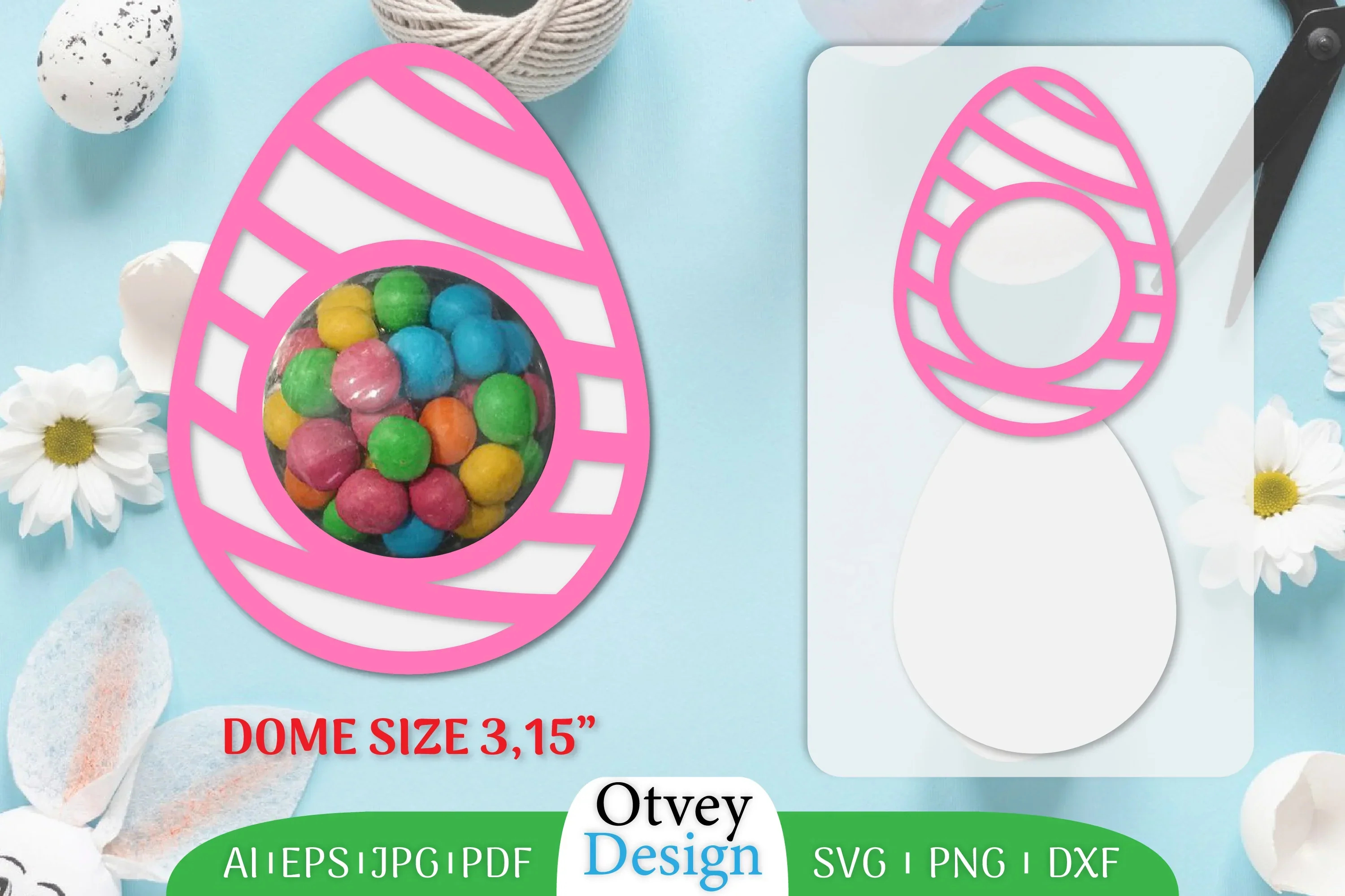 Candy Dome Easter Eggs SVG Bundle