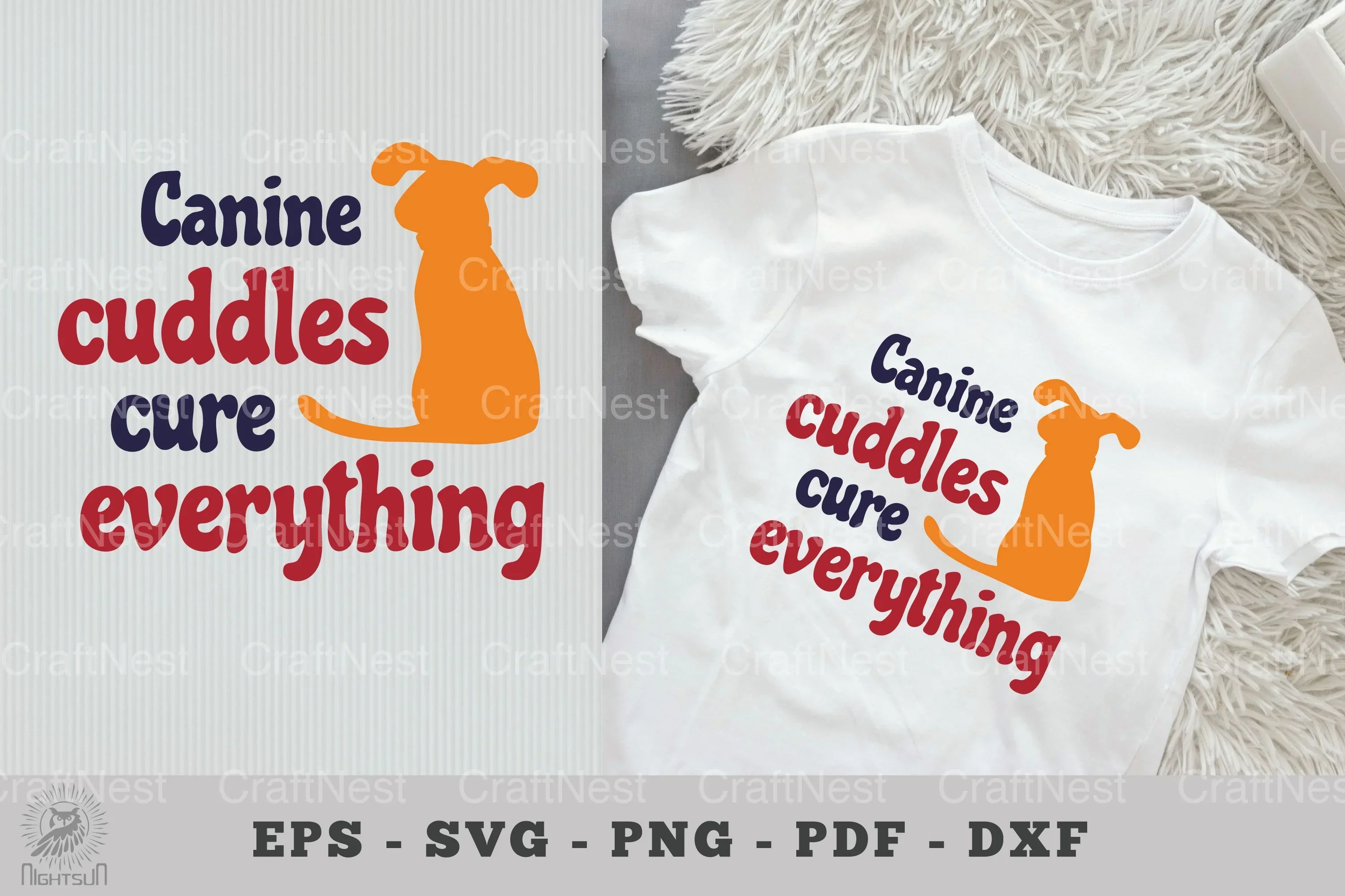 Canine Cuddles Cure Everything: Dog Quotes Clipart Bundle