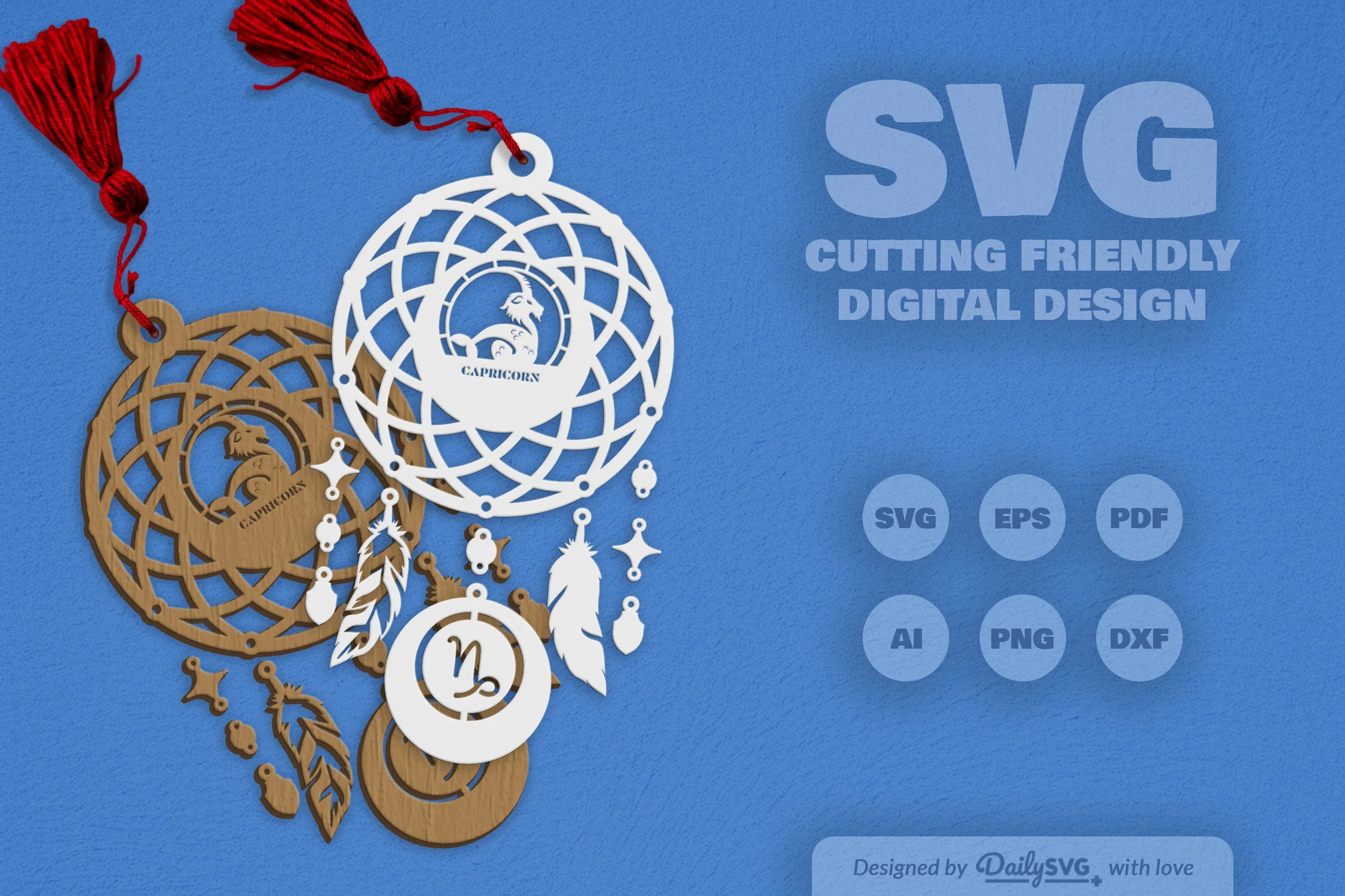 Capricorn Dream Catcher Set SVG Bundle - Image 2