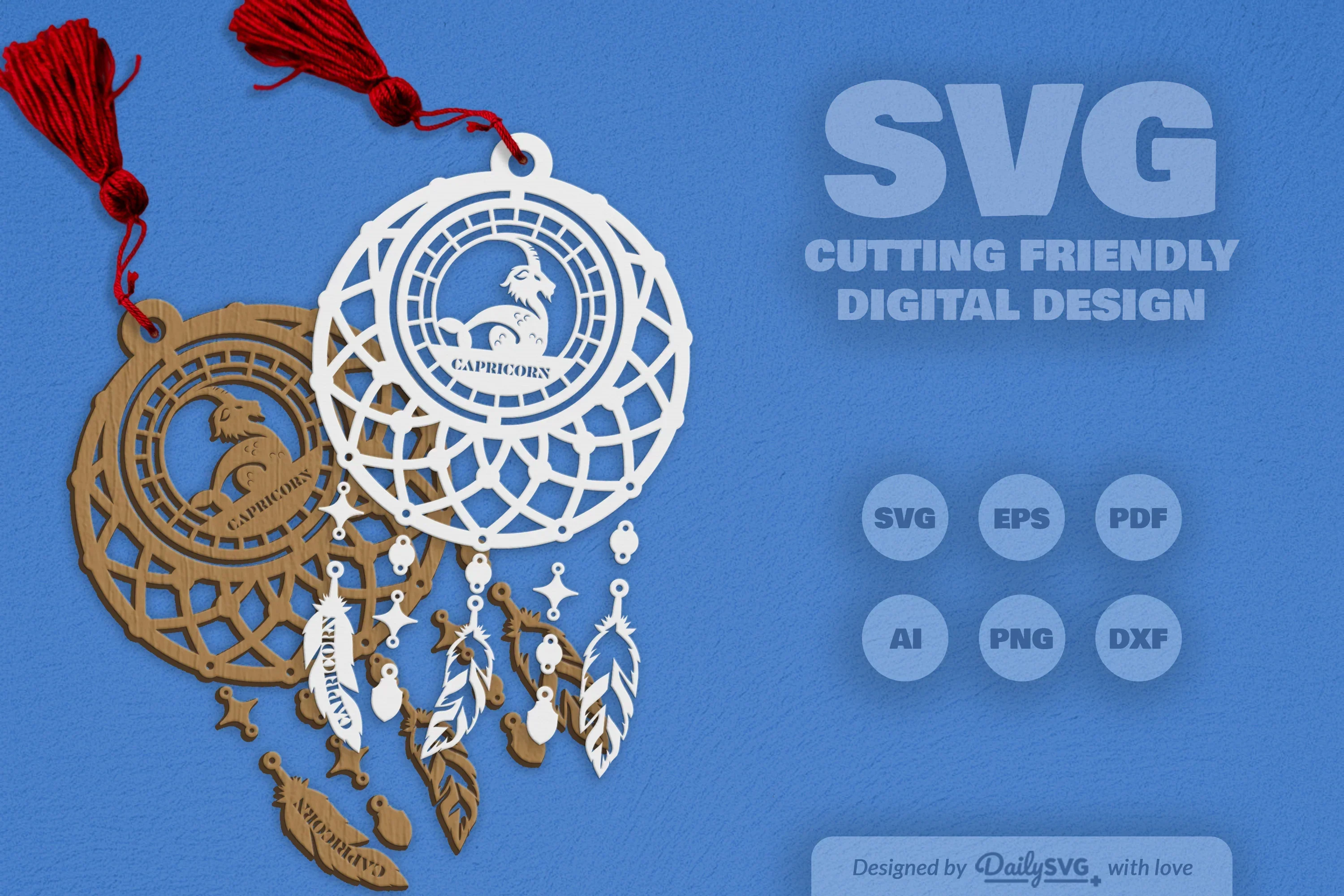 Capricorn Dream Catcher Set SVG Bundle - Image 2
