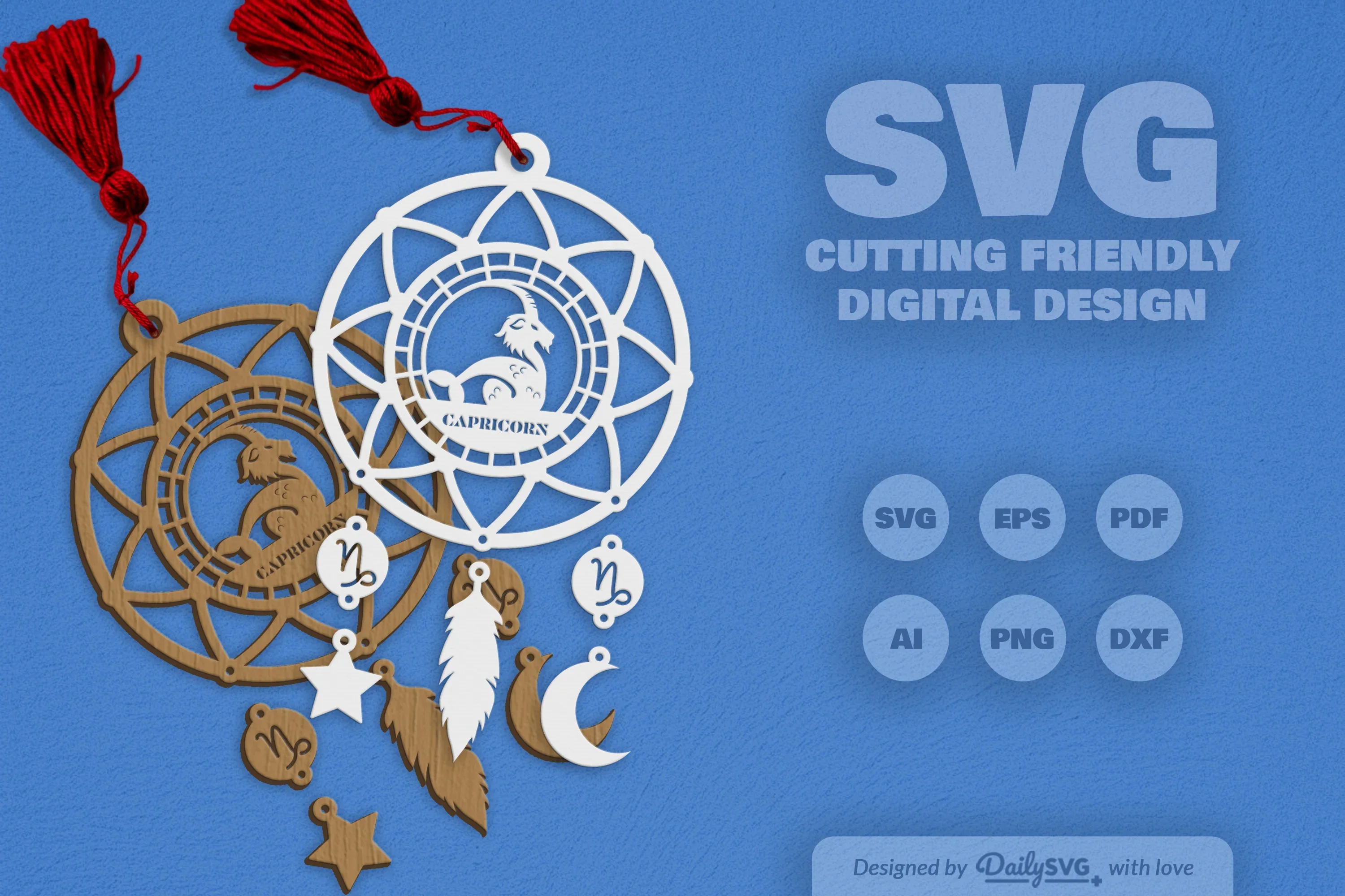 Capricorn Dream Catcher Set SVG Bundle - Image 2