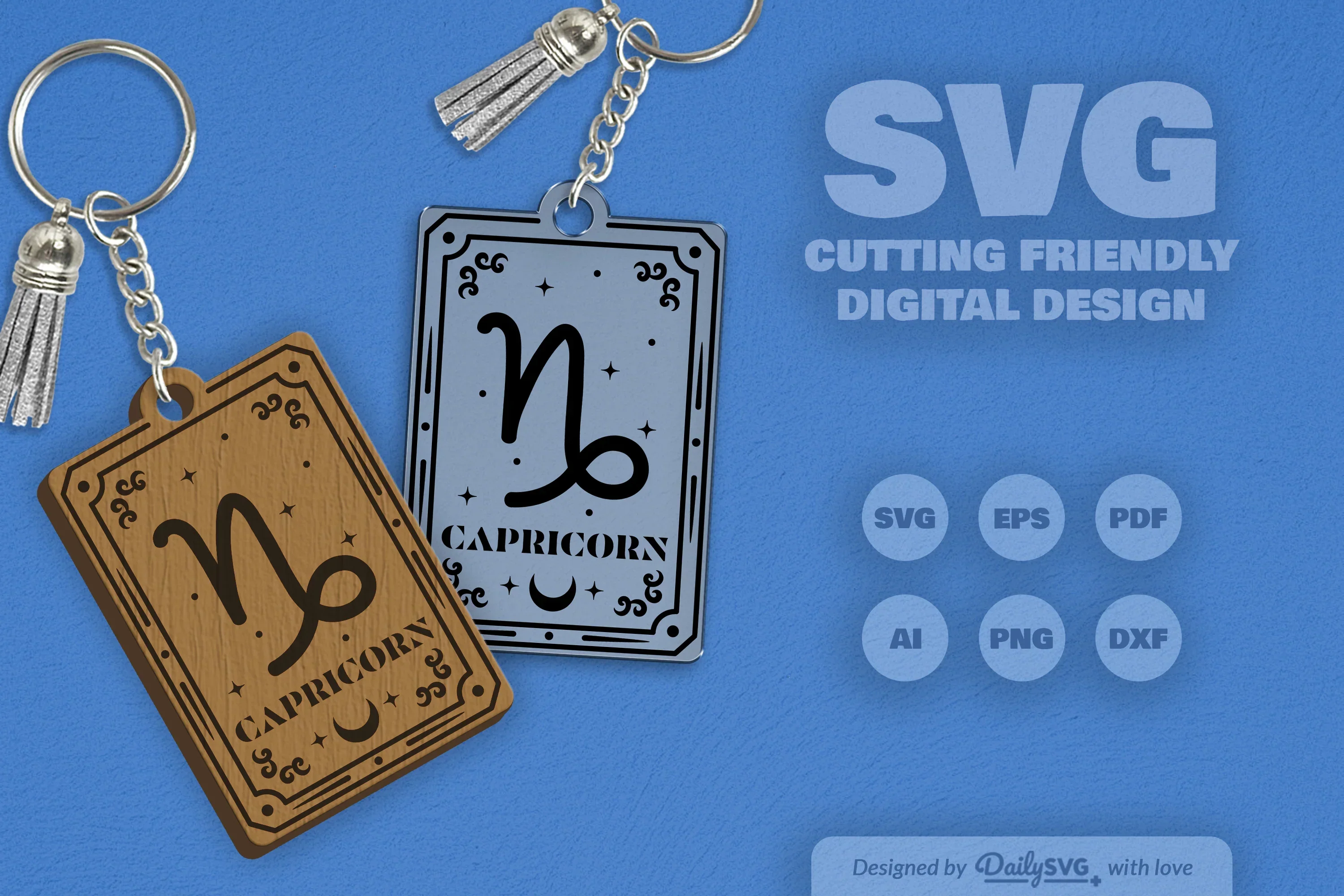 Capricorn Zodiac SVG Card SVG Bundle - Image 2