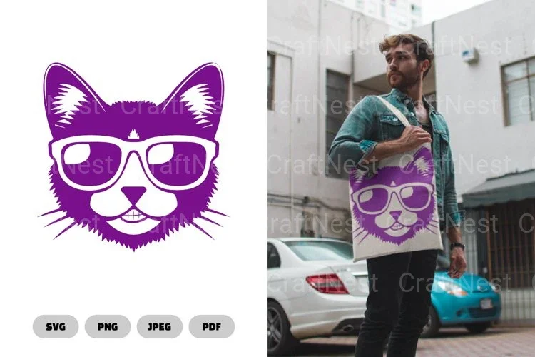 Cat With Sunglasses SVG Bundle