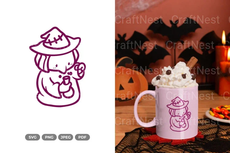 Chibi Witch Halloween SVG Bundle