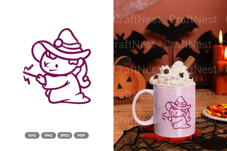 Chibi Witch Halloween SVG Bundle