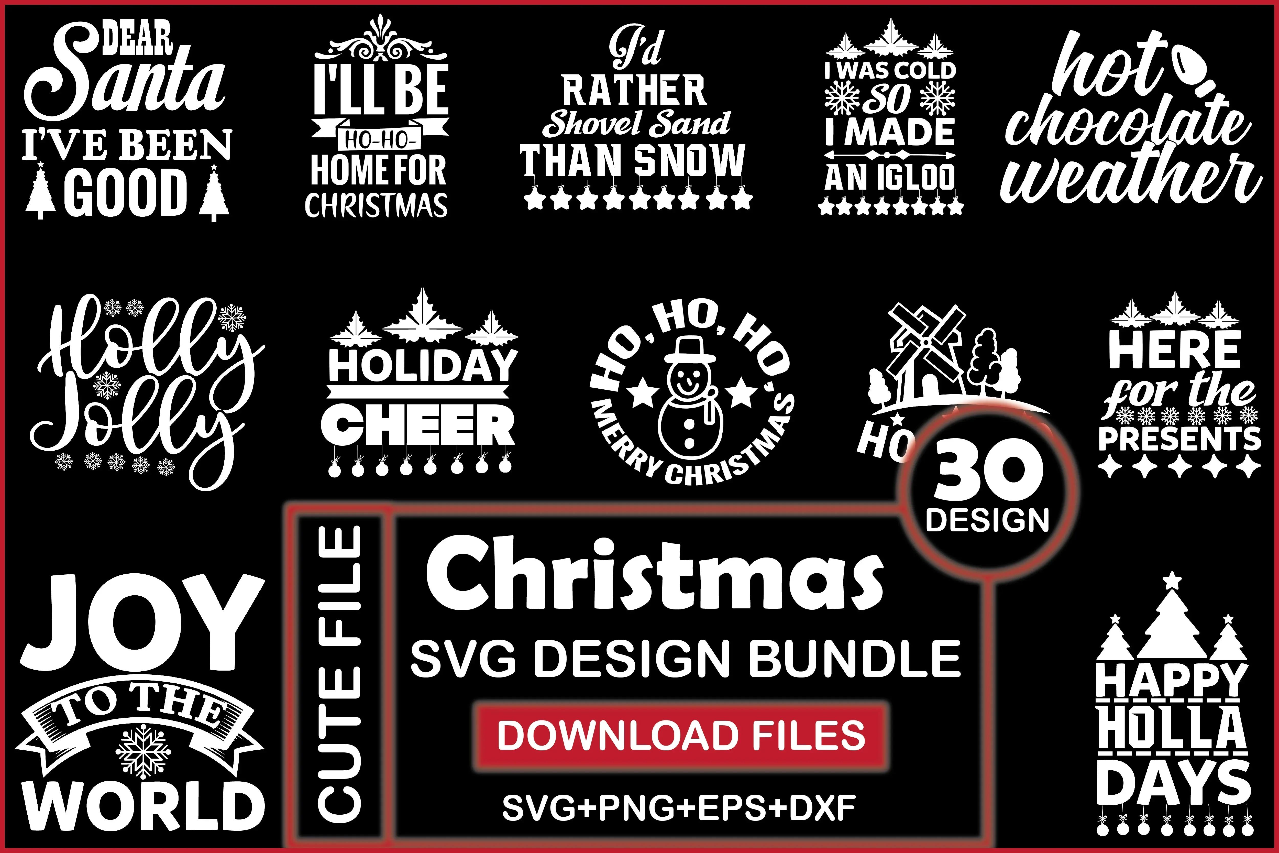 Christmas 30 SVG Bundle