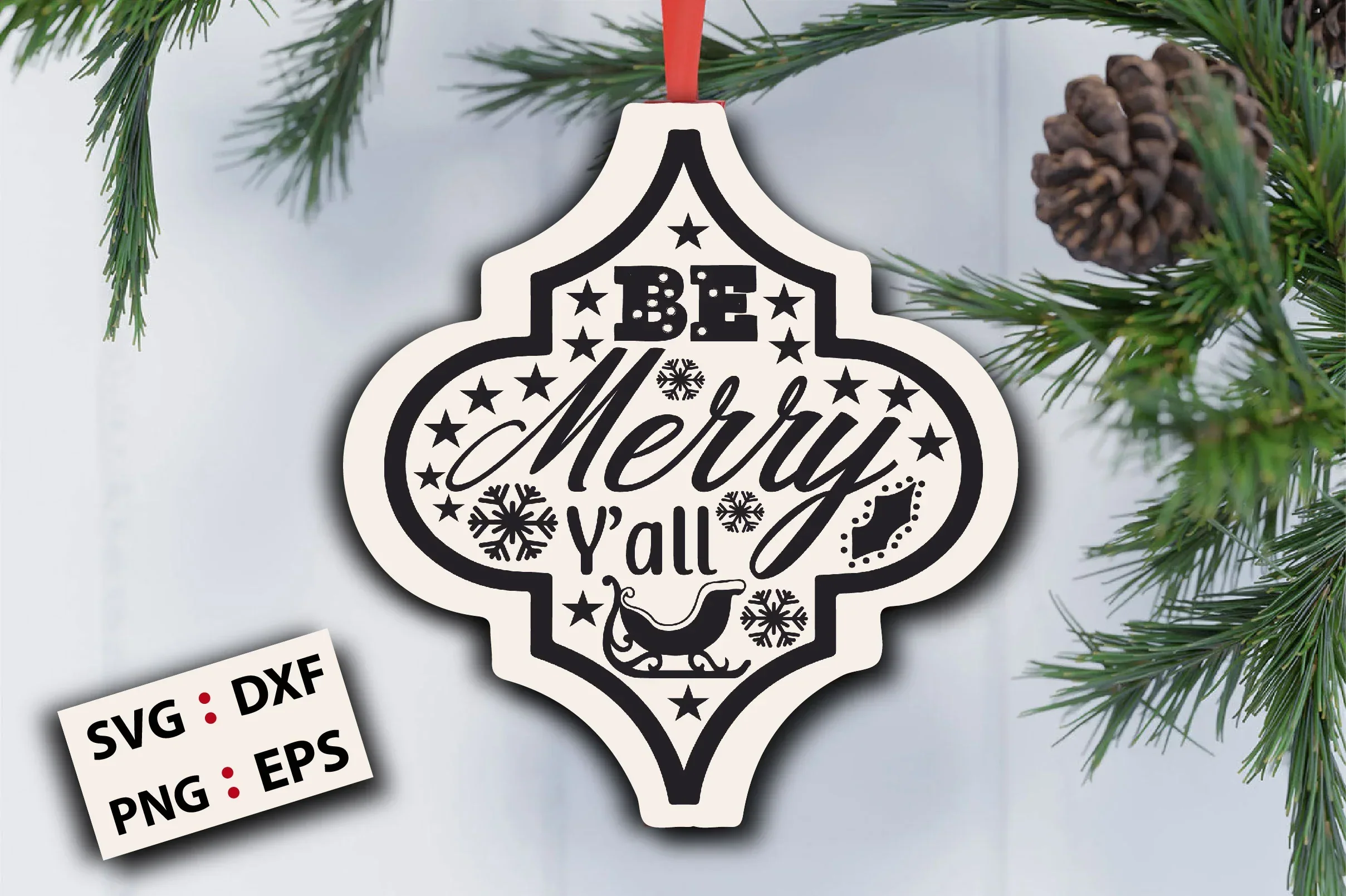 Christmas Arabesque Ornament SVG Bundle - Image 10
