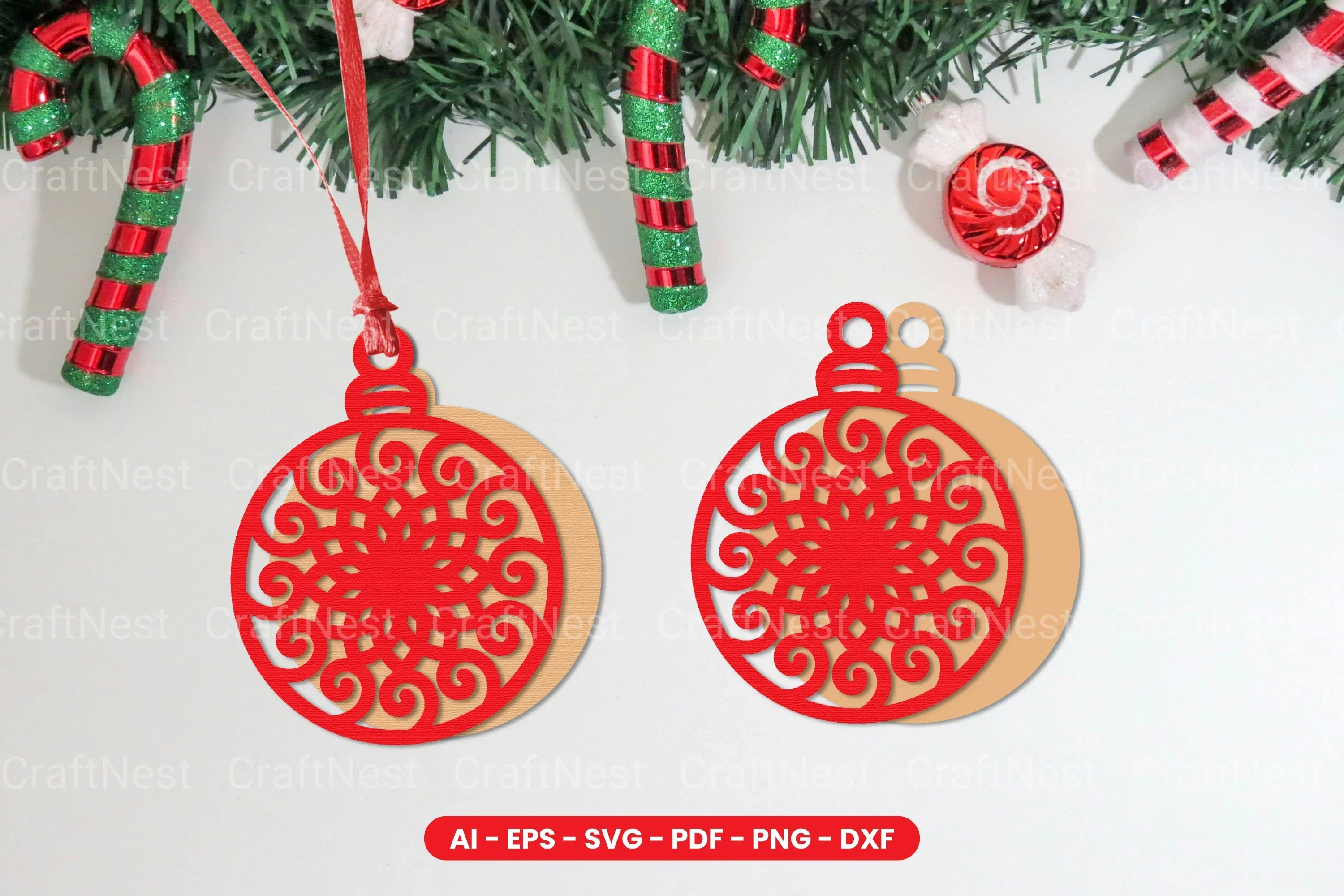 Christmas Ball Lasercut SVG Bundle