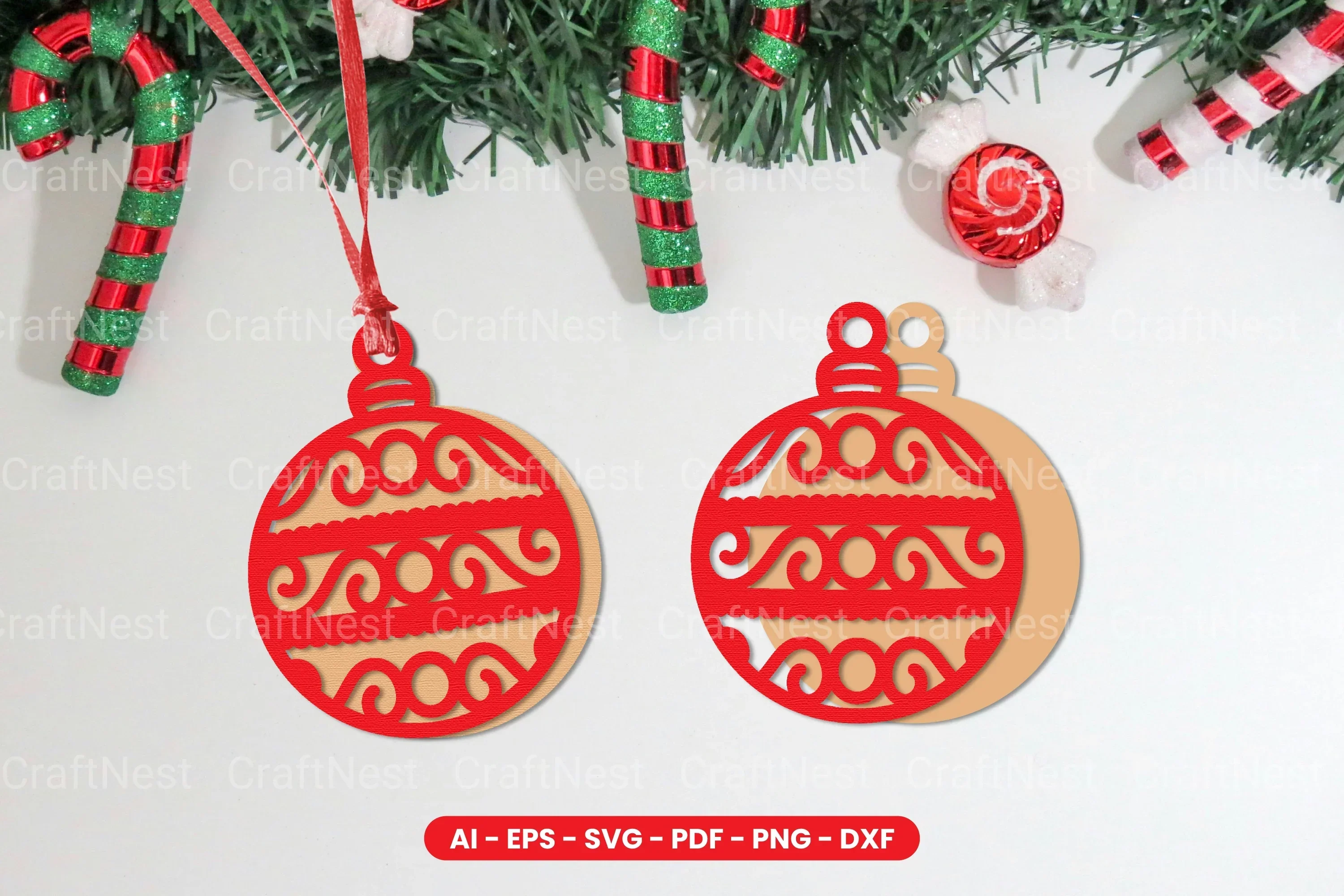 Christmas Ball Lasercut SVG Bundle