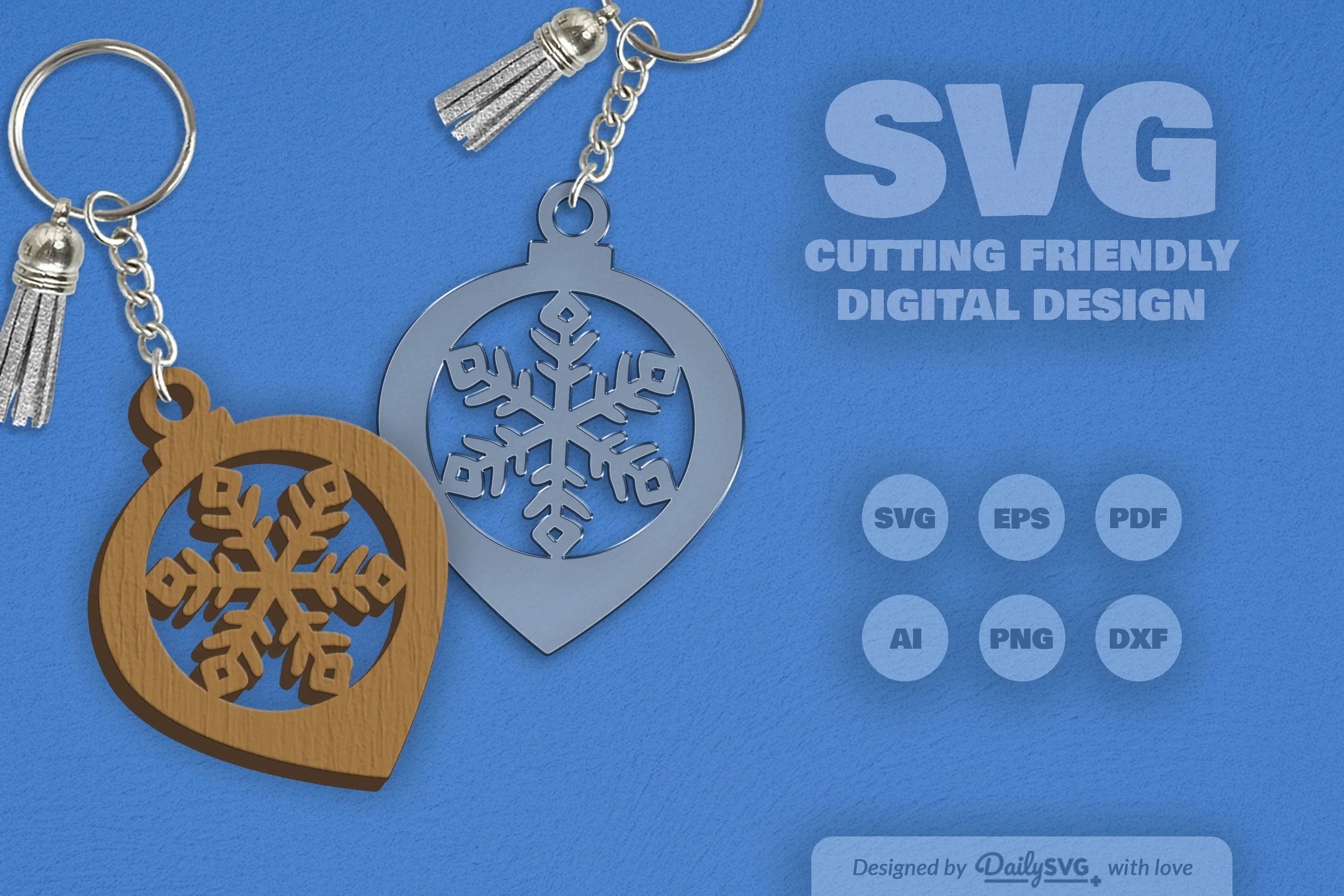 Christmas Bauble Snowflakes Clipart SVG Bundle - Image 8