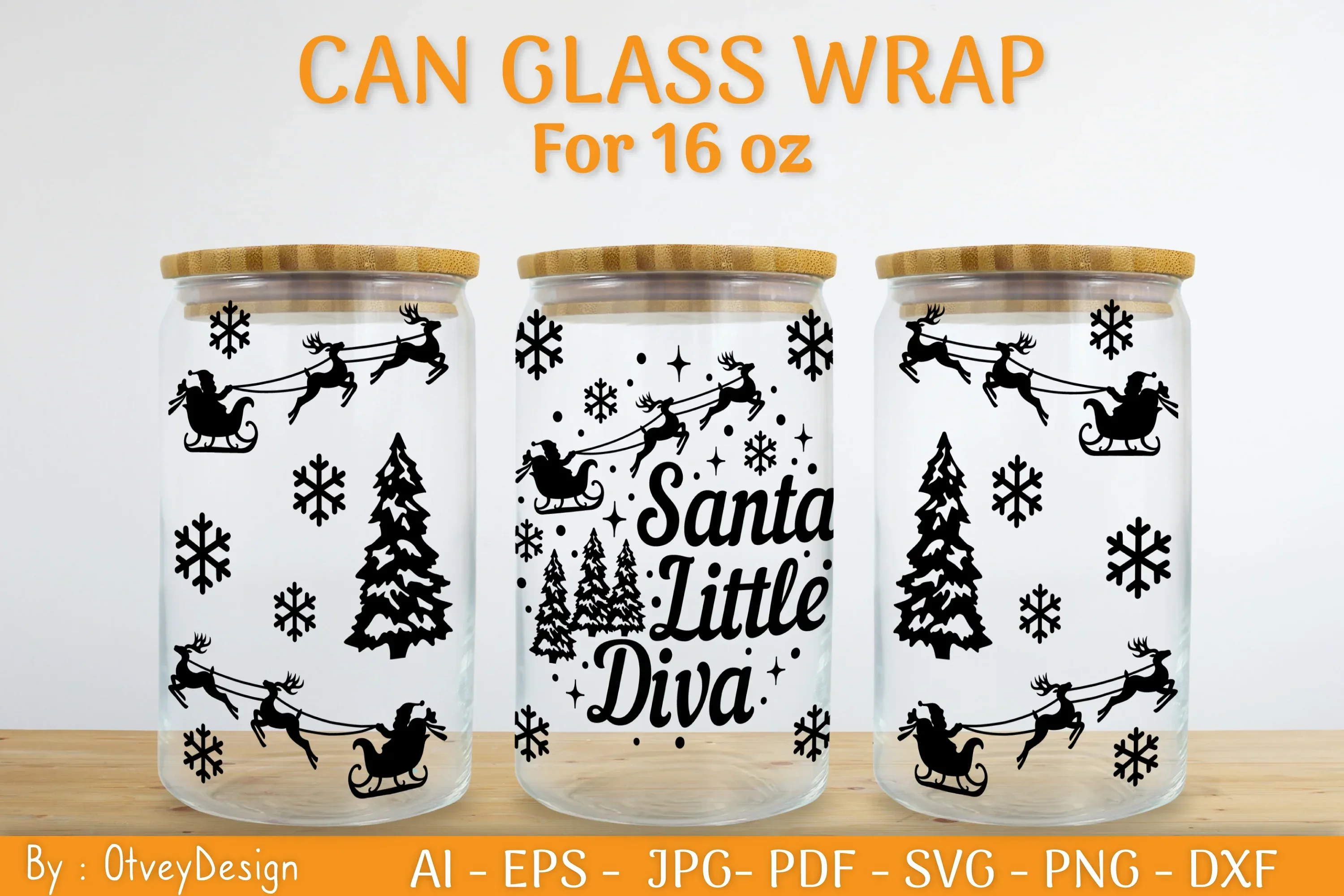 Christmas Can Glass 16 OZ SVG Bundle - Image 2