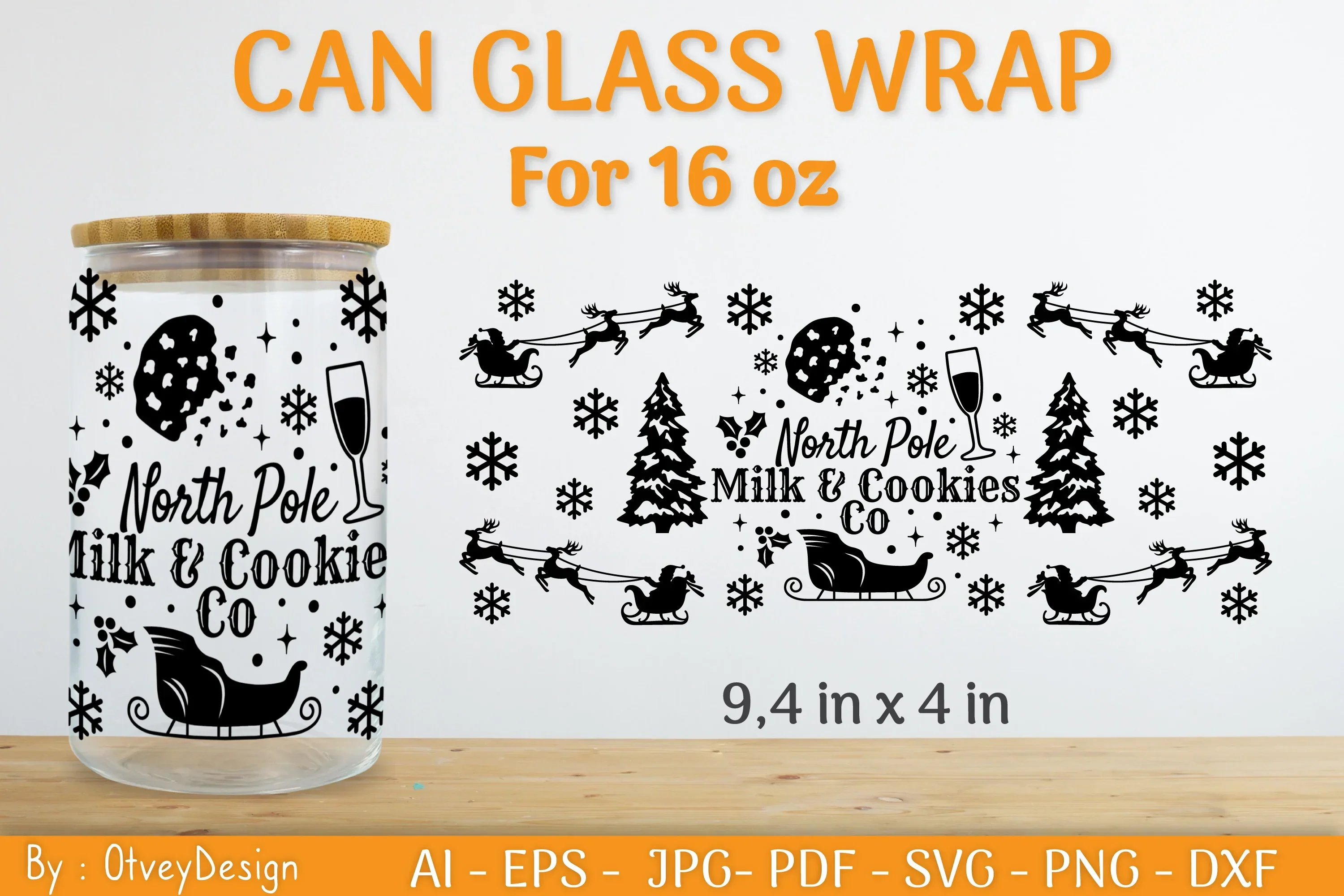 Christmas Can Glass 16 OZ SVG Bundle - Image 2