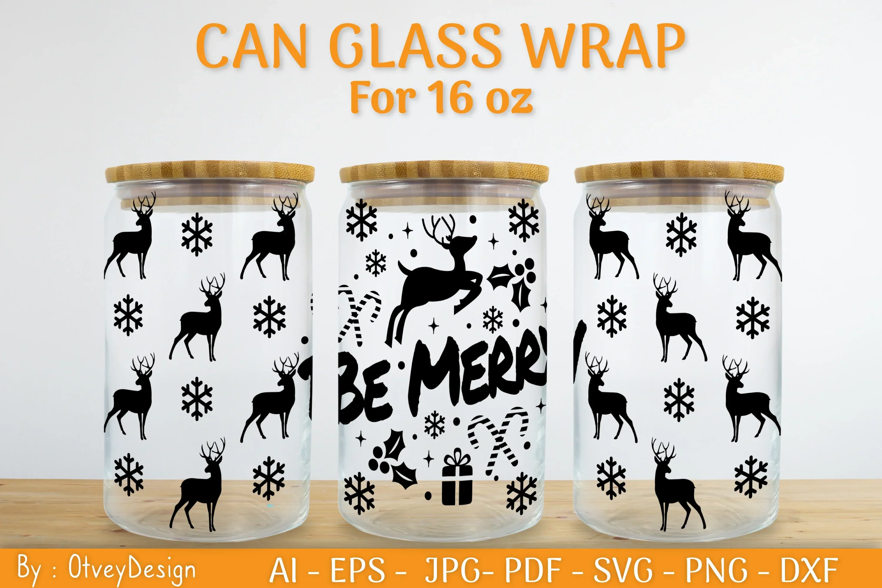 Christmas Can Glass 16 OZ SVG Bundle - Image 2