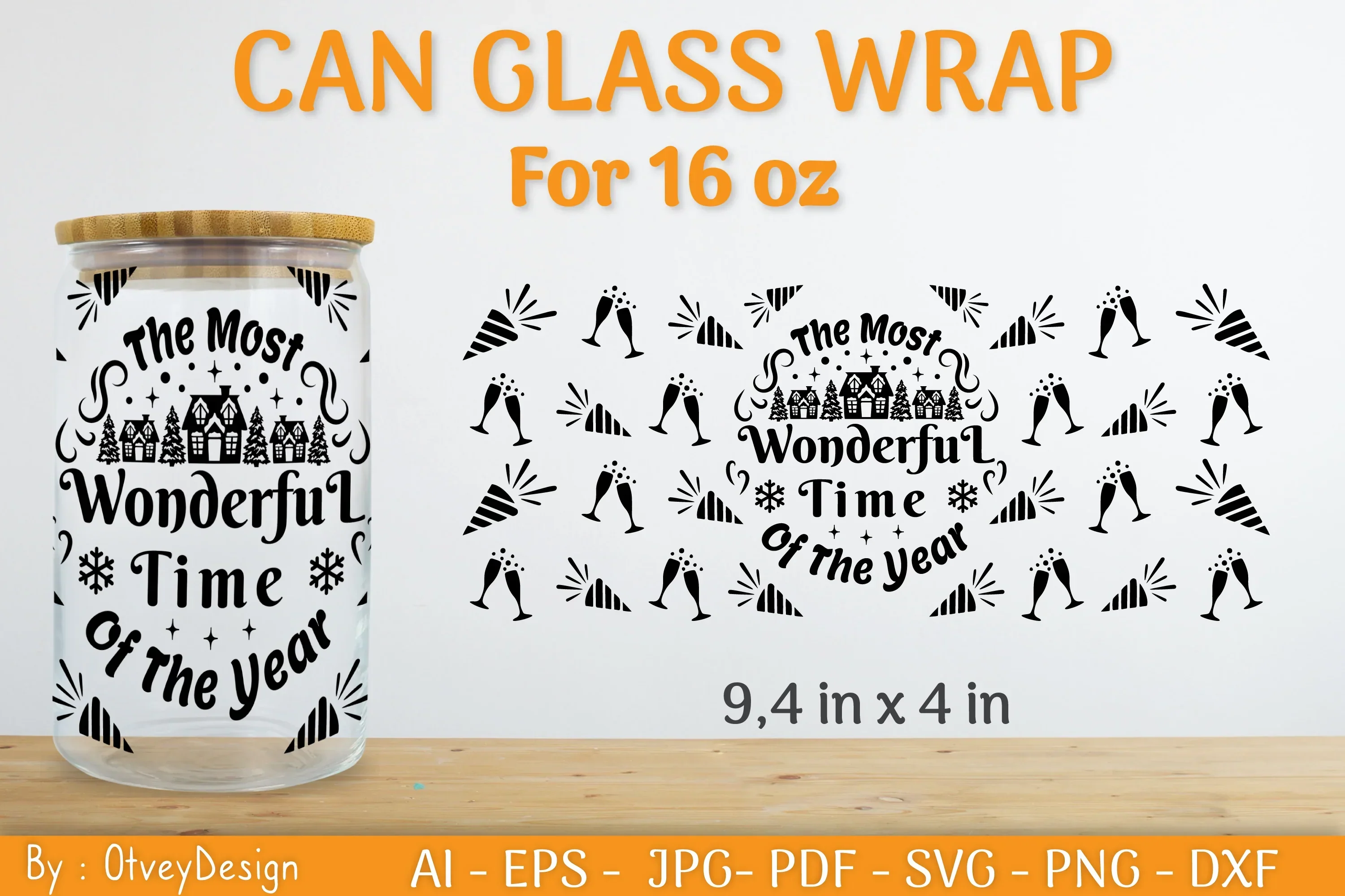 Christmas Can Glass 16 OZ SVG Bundle