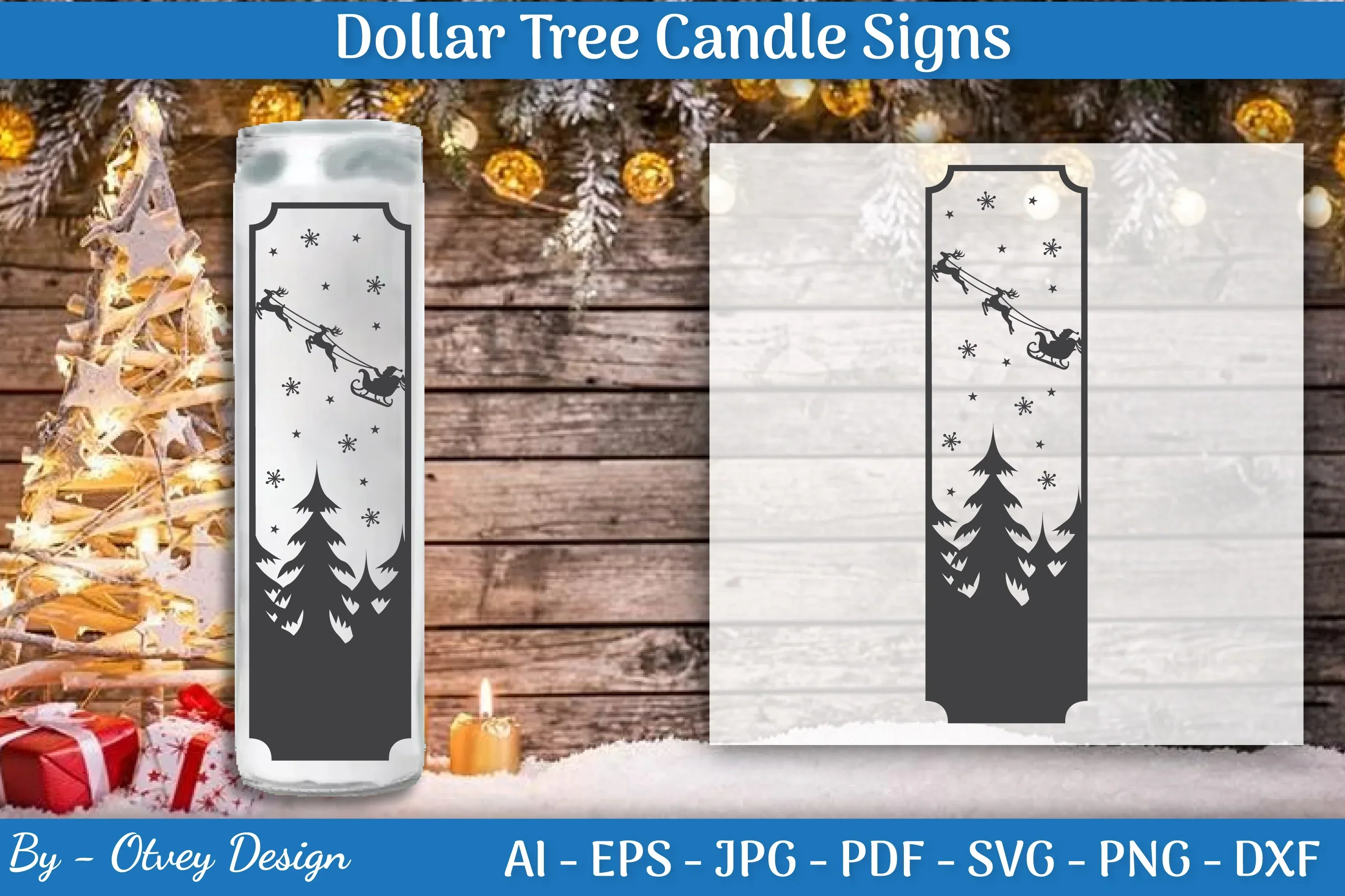 Christmas Candle Tree Design SVG Bundle