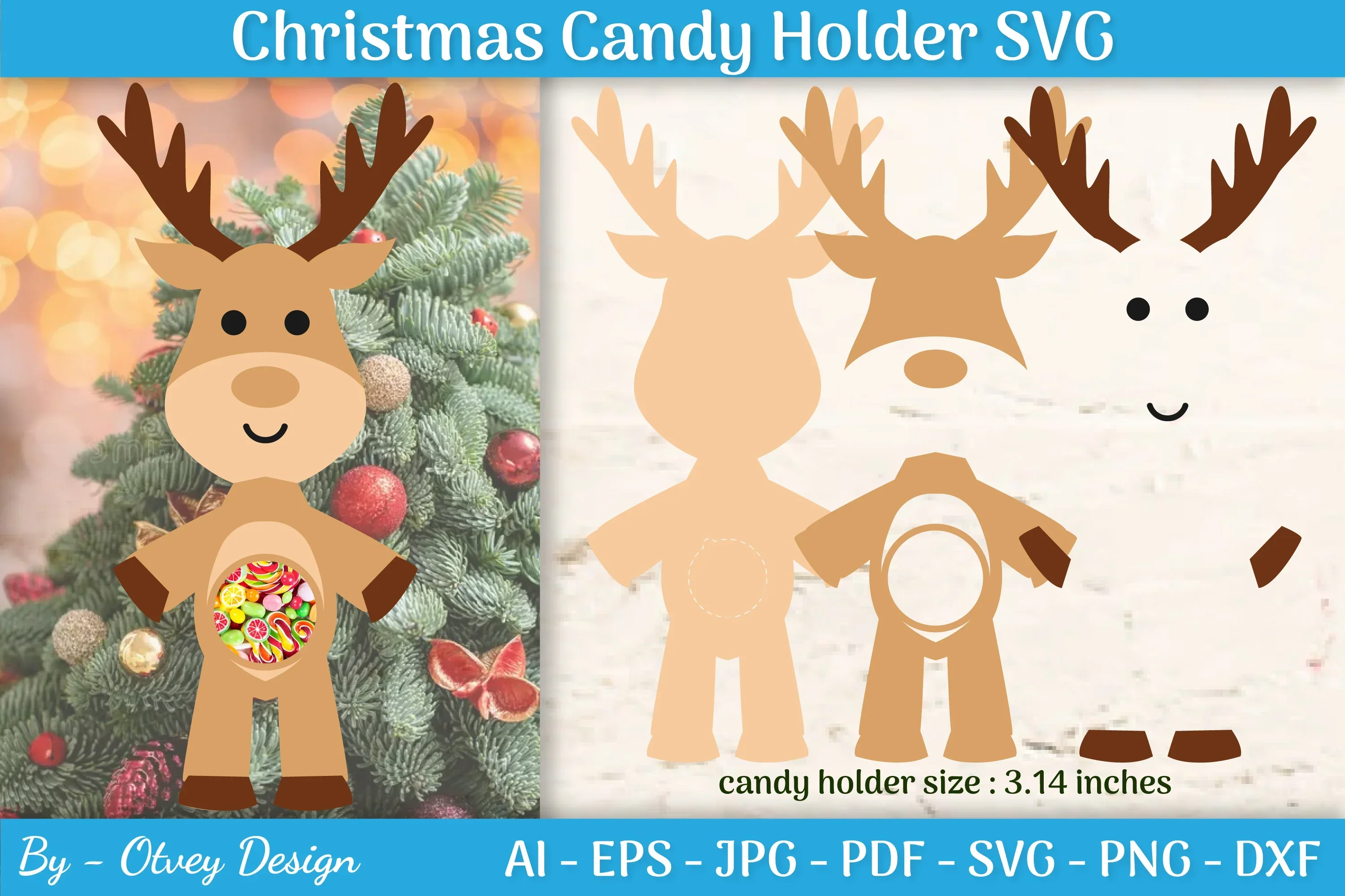 Christmas Candy Holder SVG Bundle