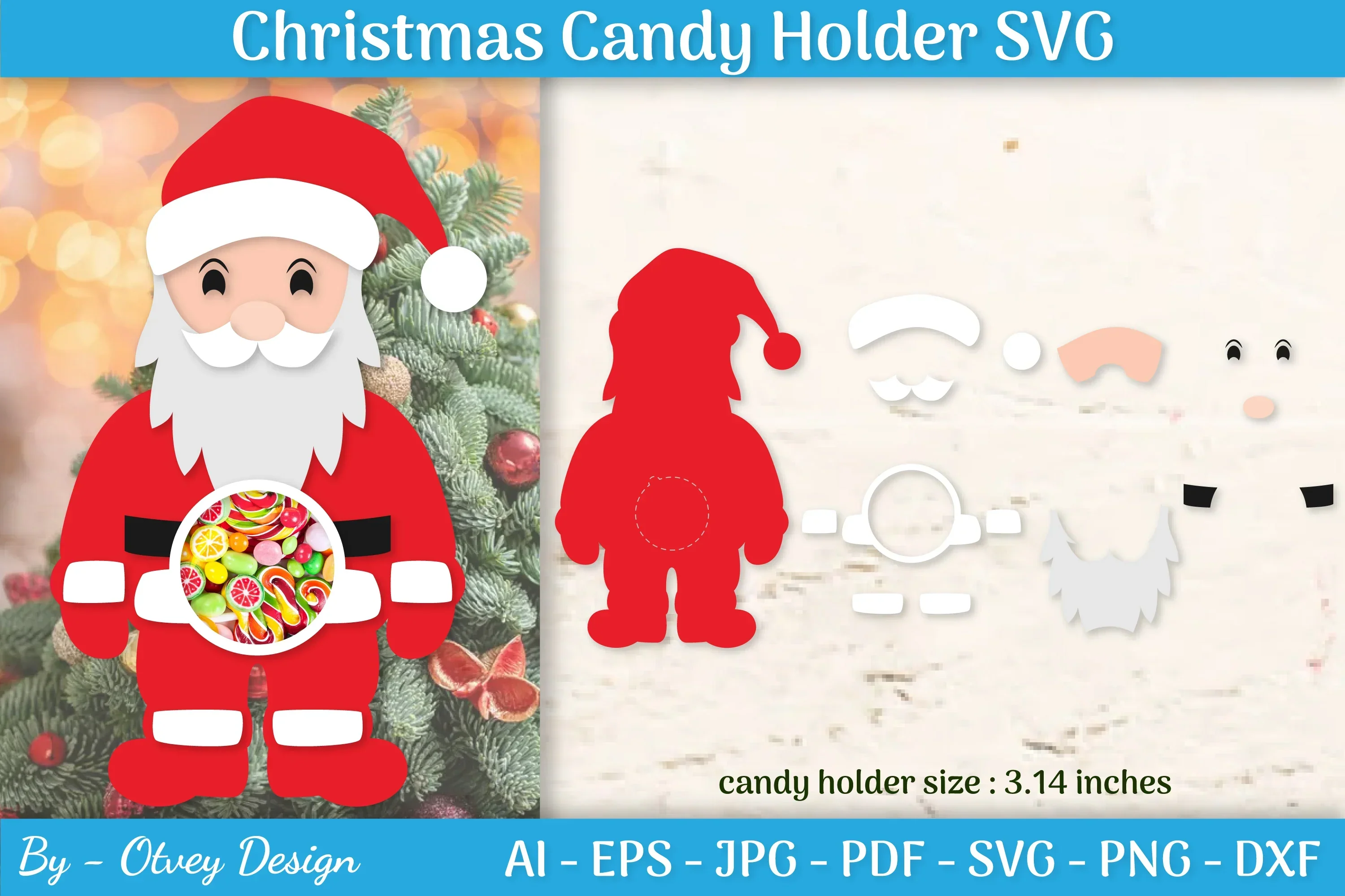 Christmas Candy Holder SVG Bundle