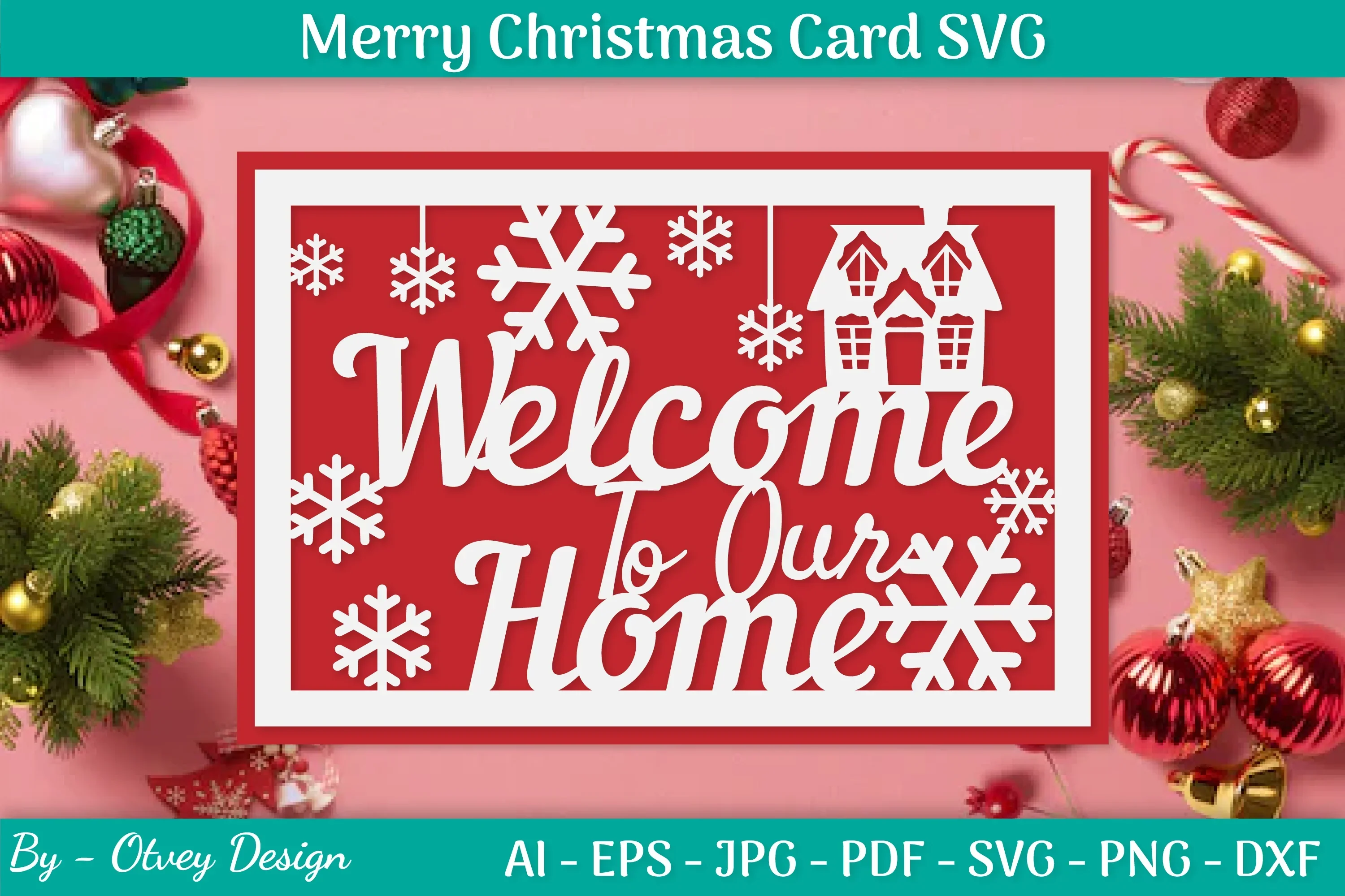 Christmas Card Papercut SVG Bundle