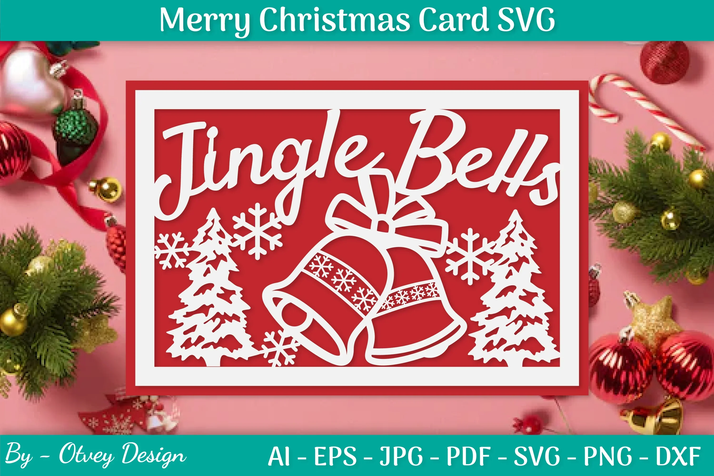 Christmas Card Papercut SVG Bundle