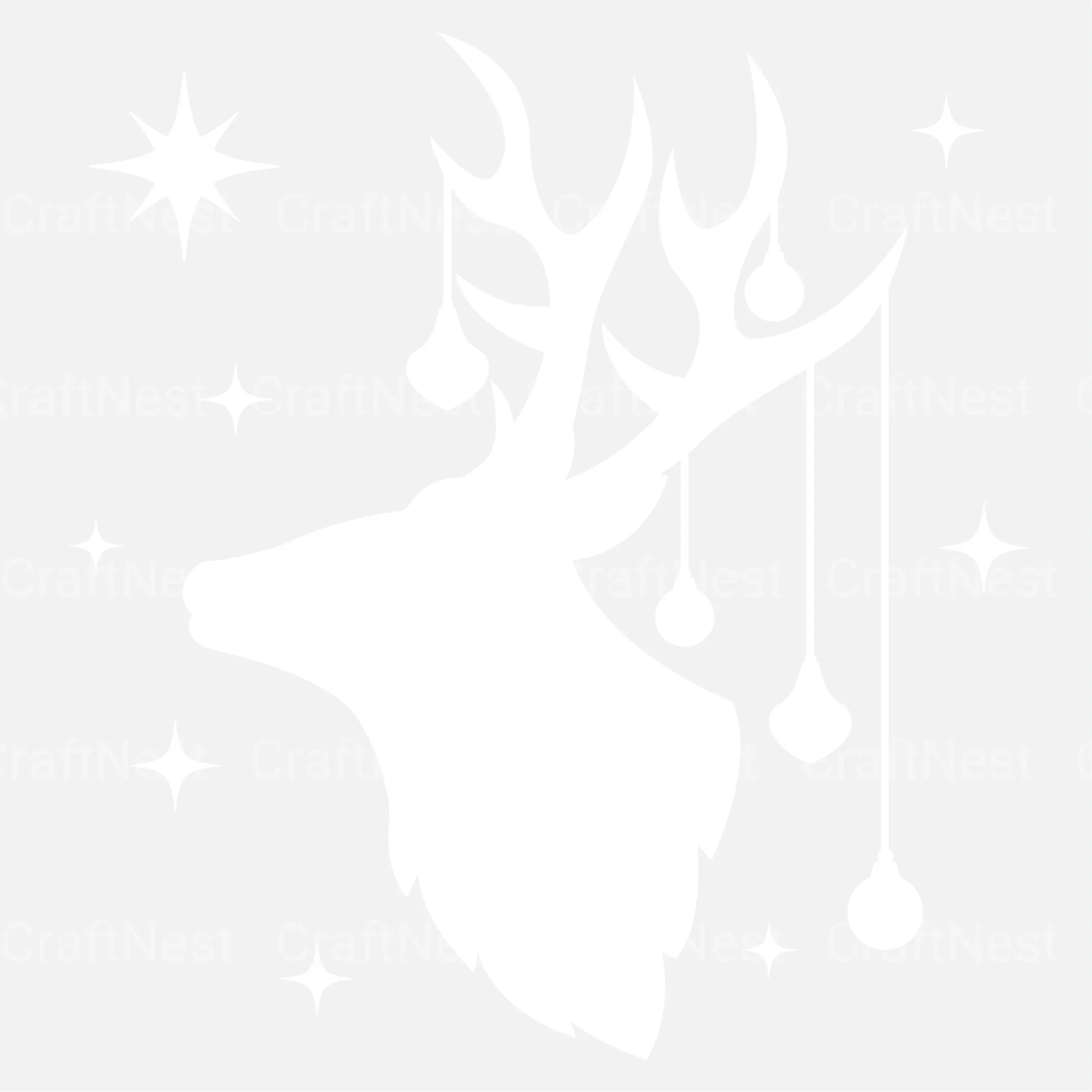 Christmas Deer 3D Layered Papercut Clipart Bundle - Image 2