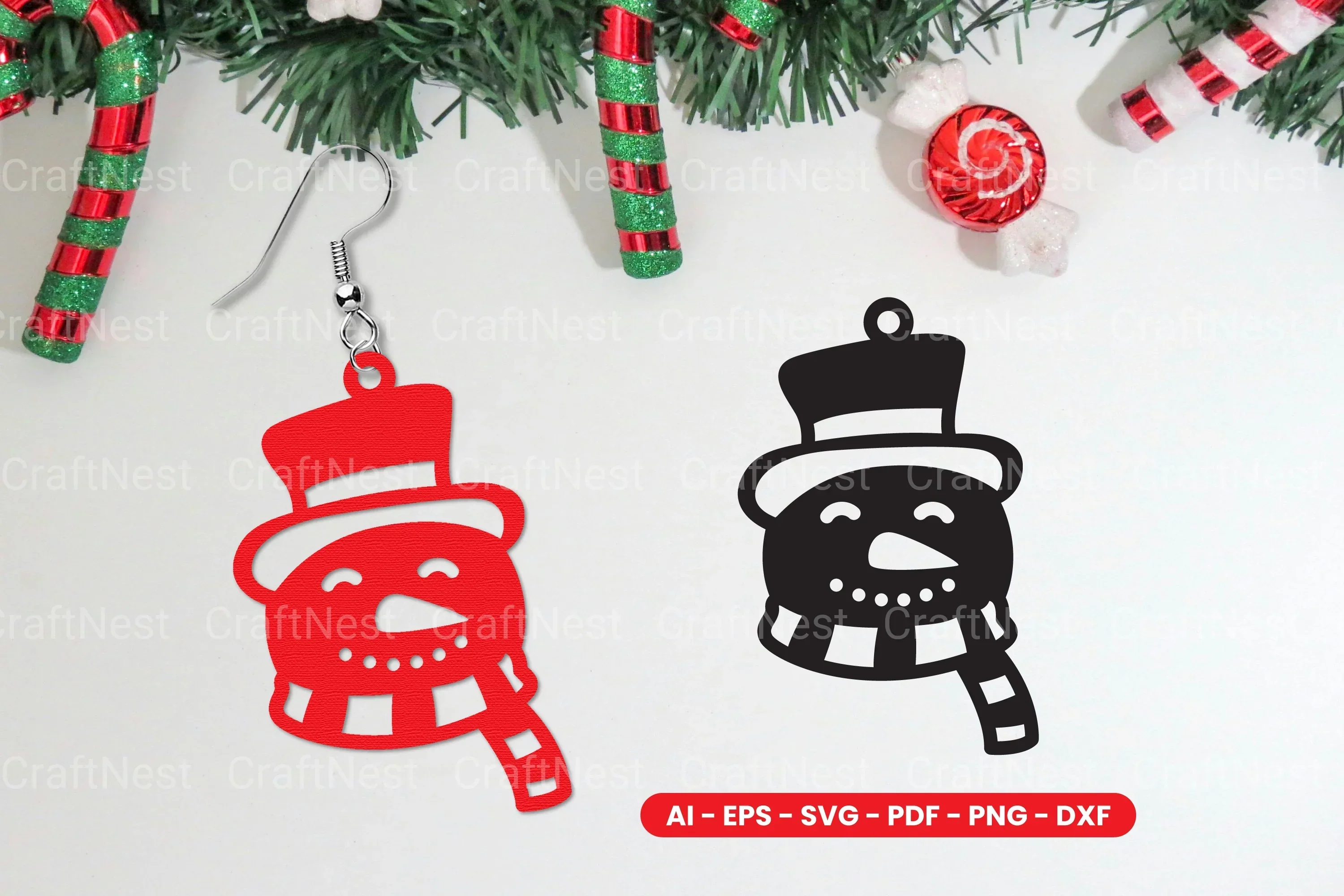 Christmas Earring Lasercut SVG Bundle