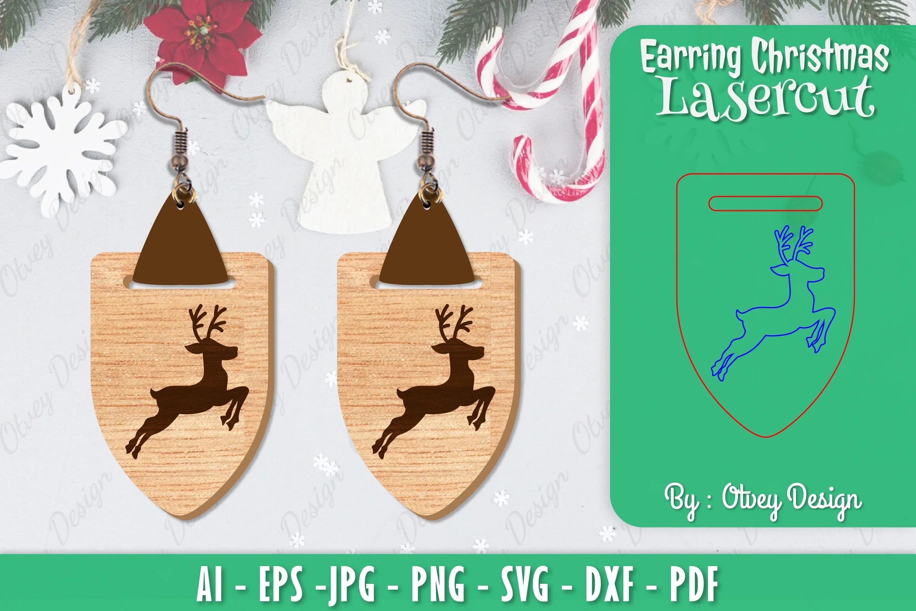 Christmas Earrings SVG Bundle