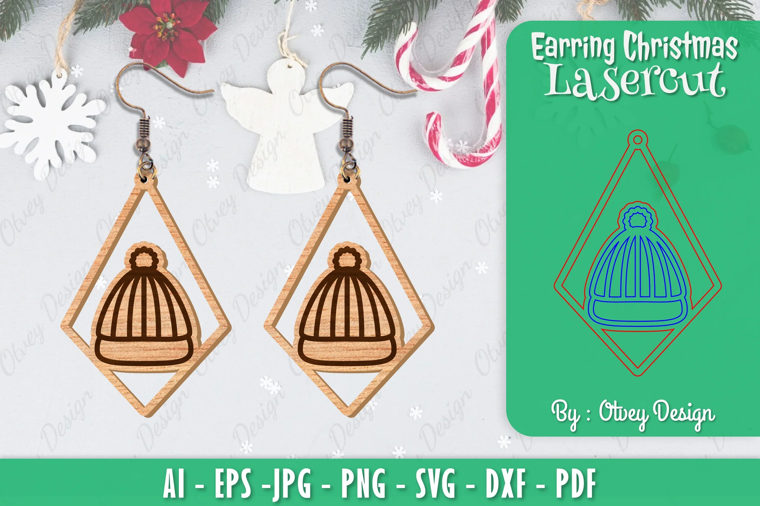 Christmas Earrings SVG Bundle