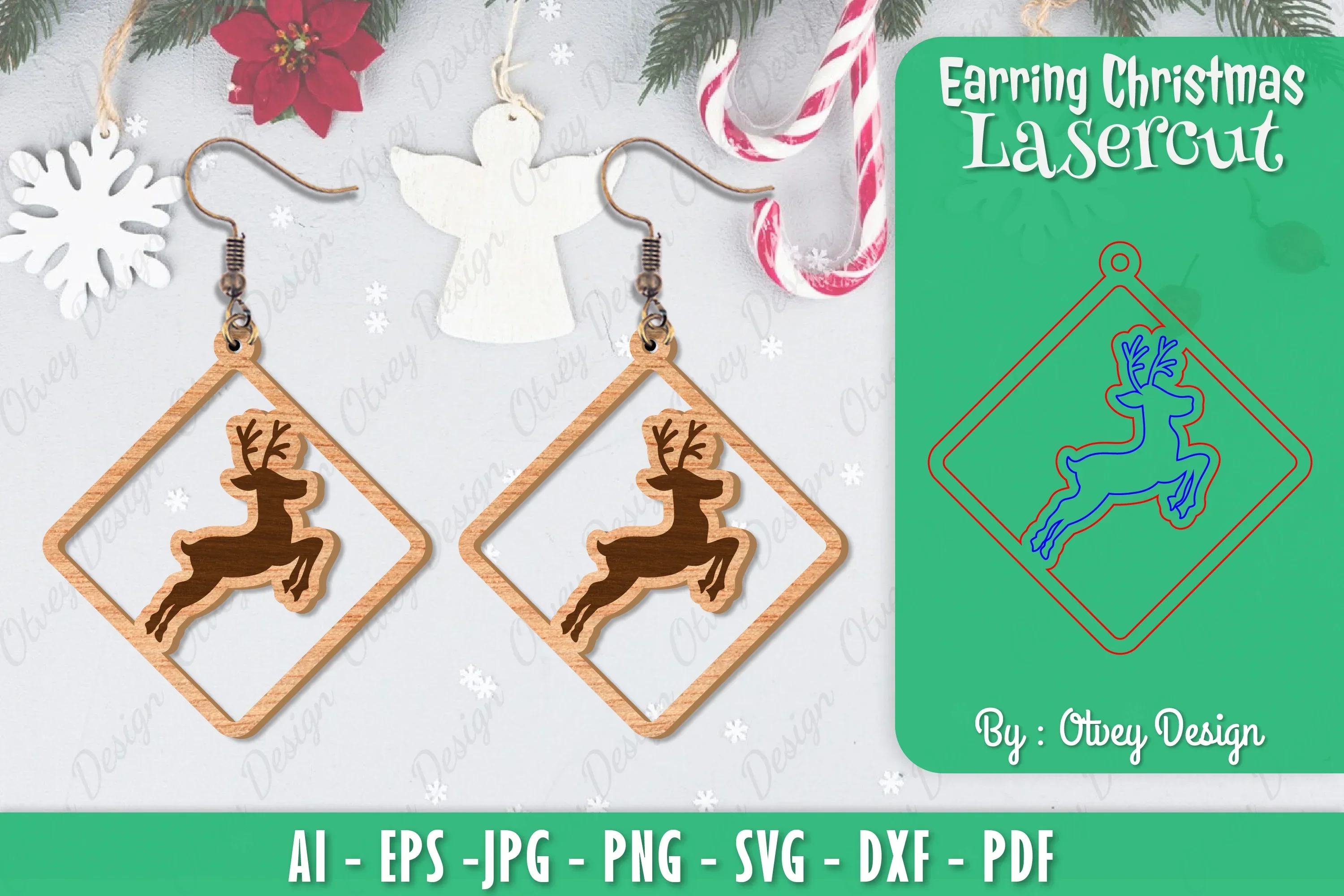 Christmas Earrings SVG Bundle
