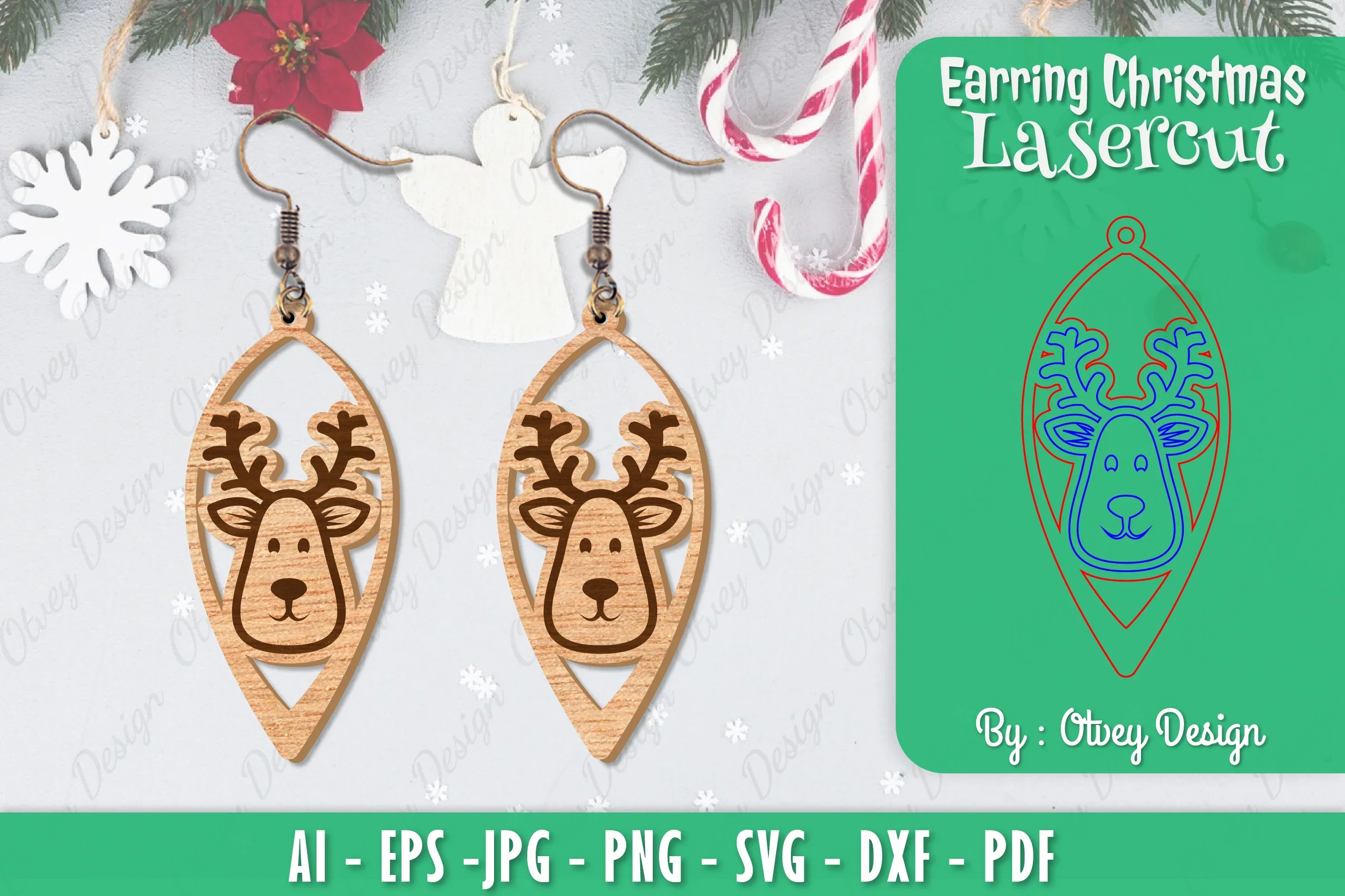Christmas Earrings SVG Bundle