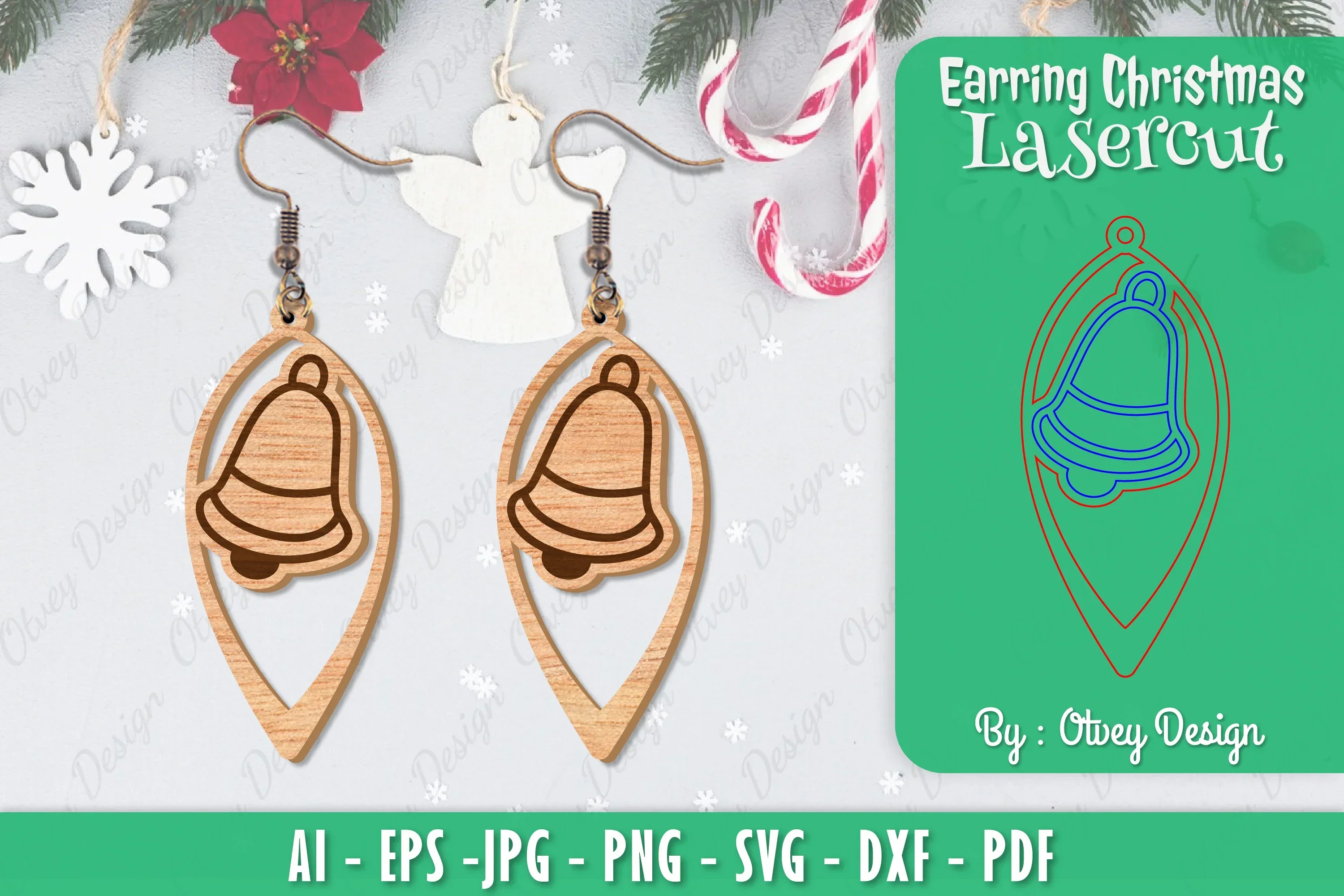 Christmas Earrings SVG Bundle
