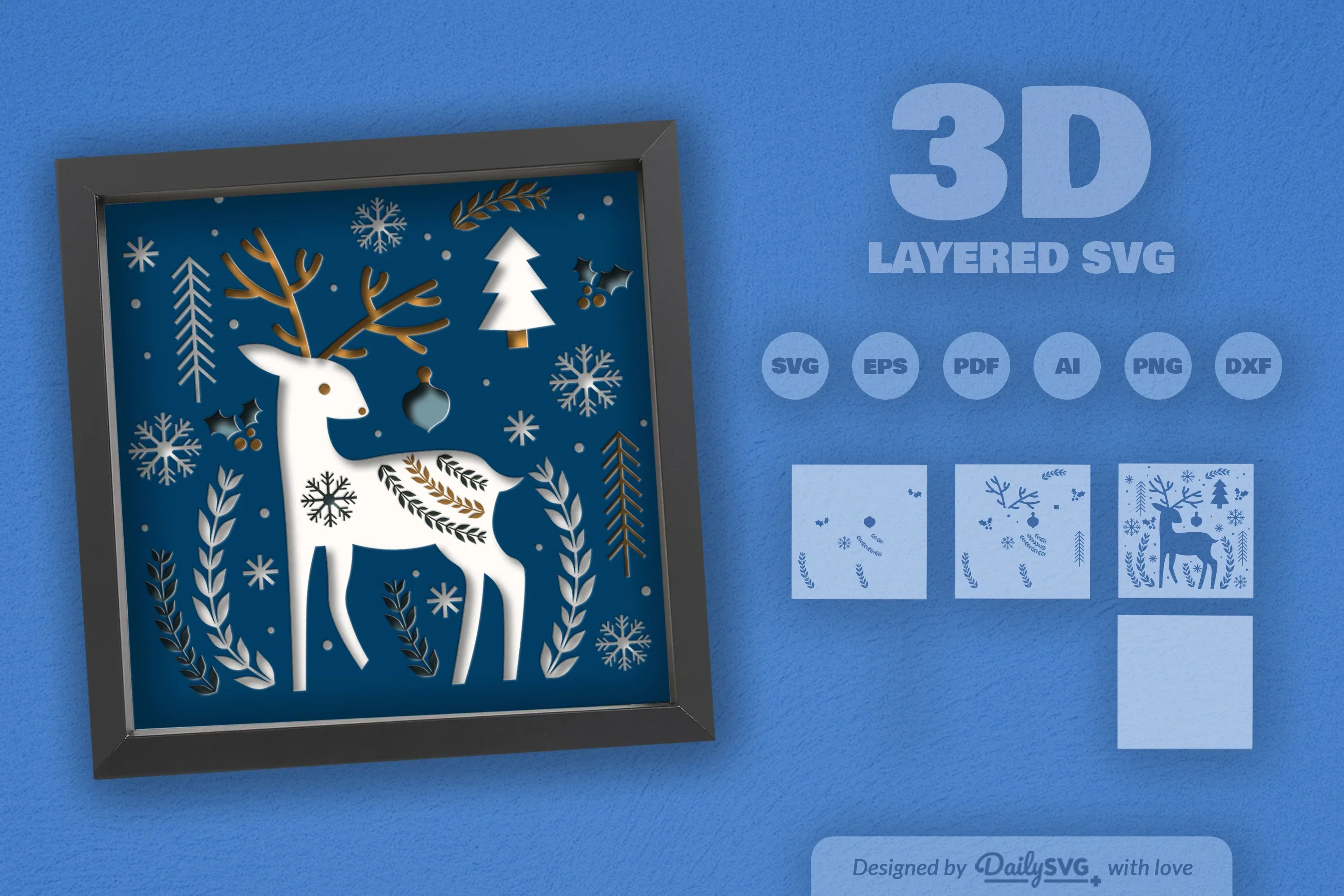 Christmas Folk Art Papercut SVG Bundle 2024 - Image 2