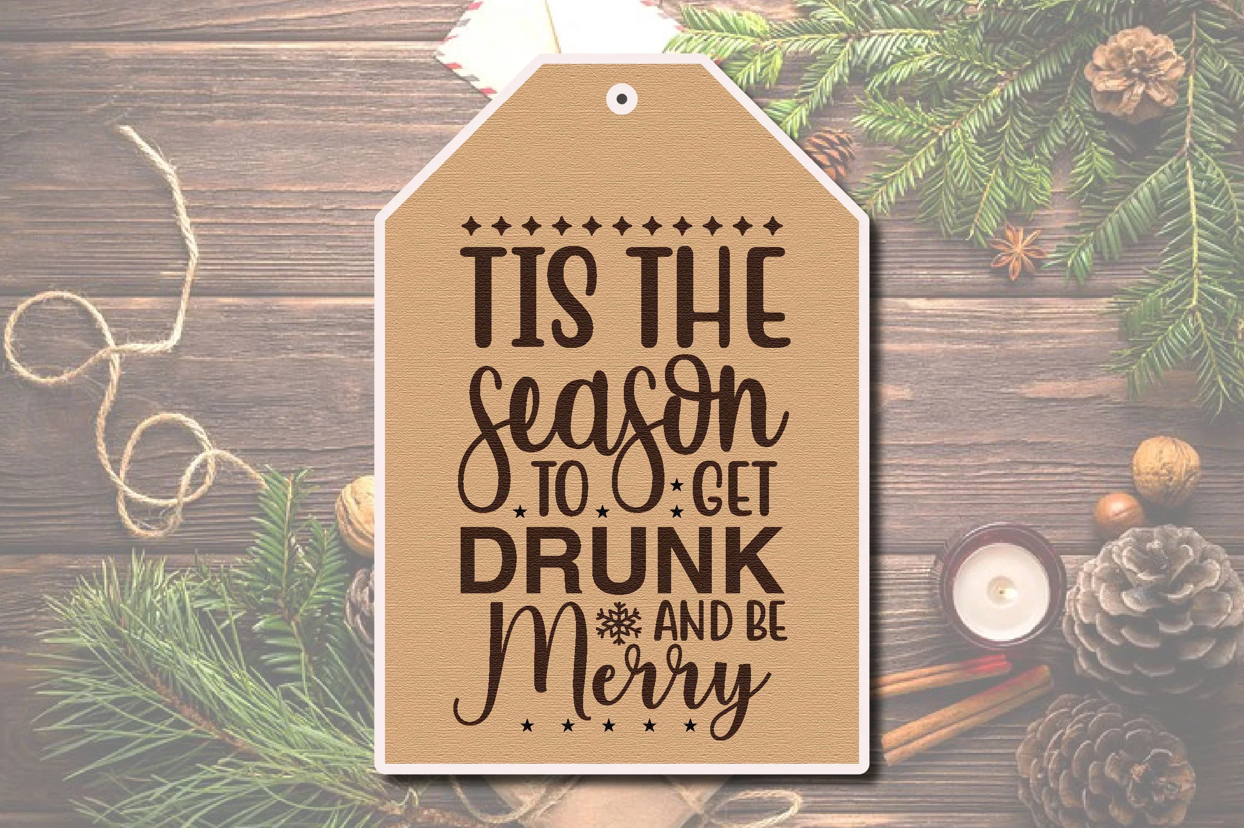 Christmas Gift Tag Laser Cut Bundle - Image 11