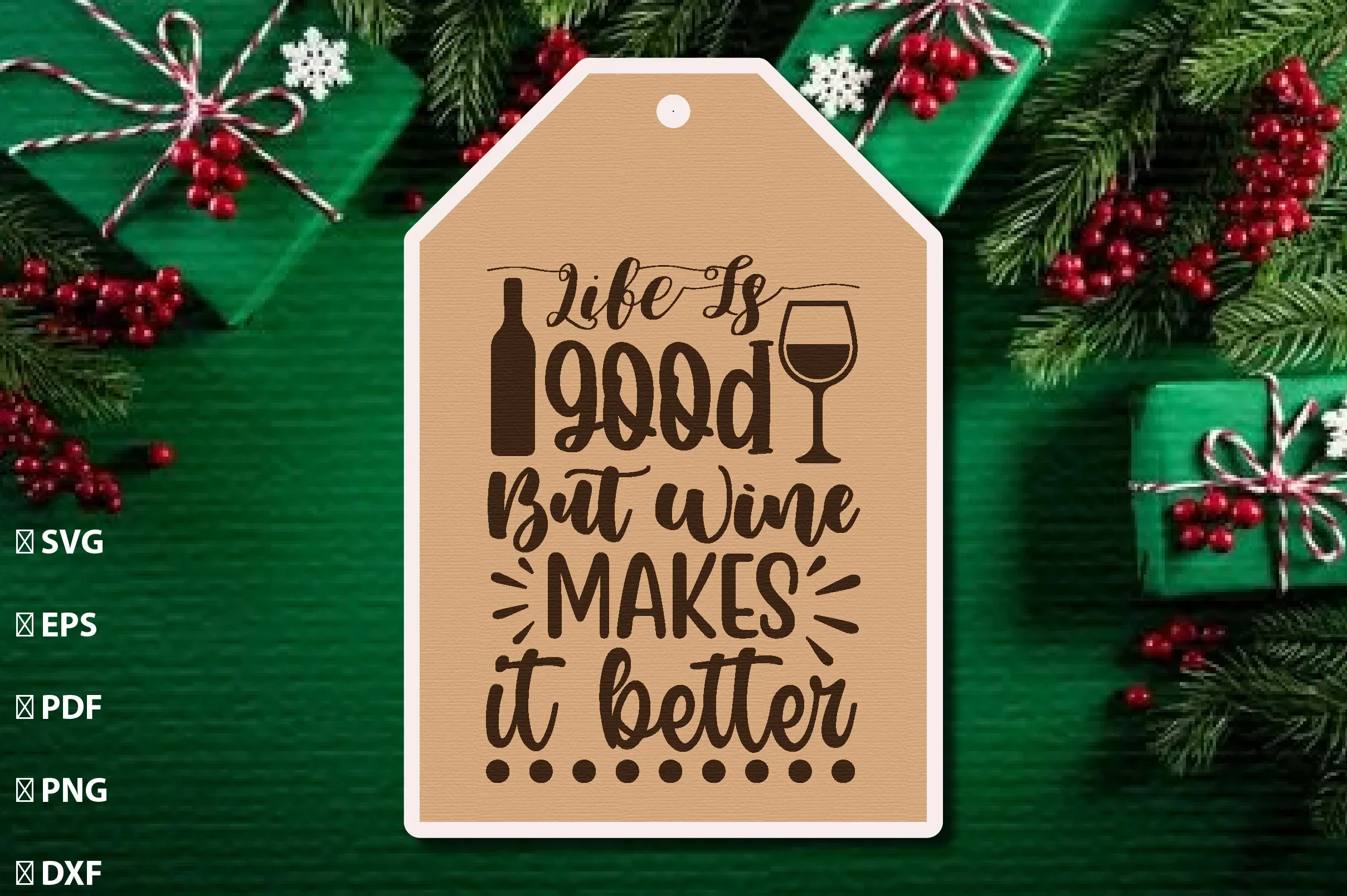 Christmas Gift Tag Laser Cut Bundle - Image 18