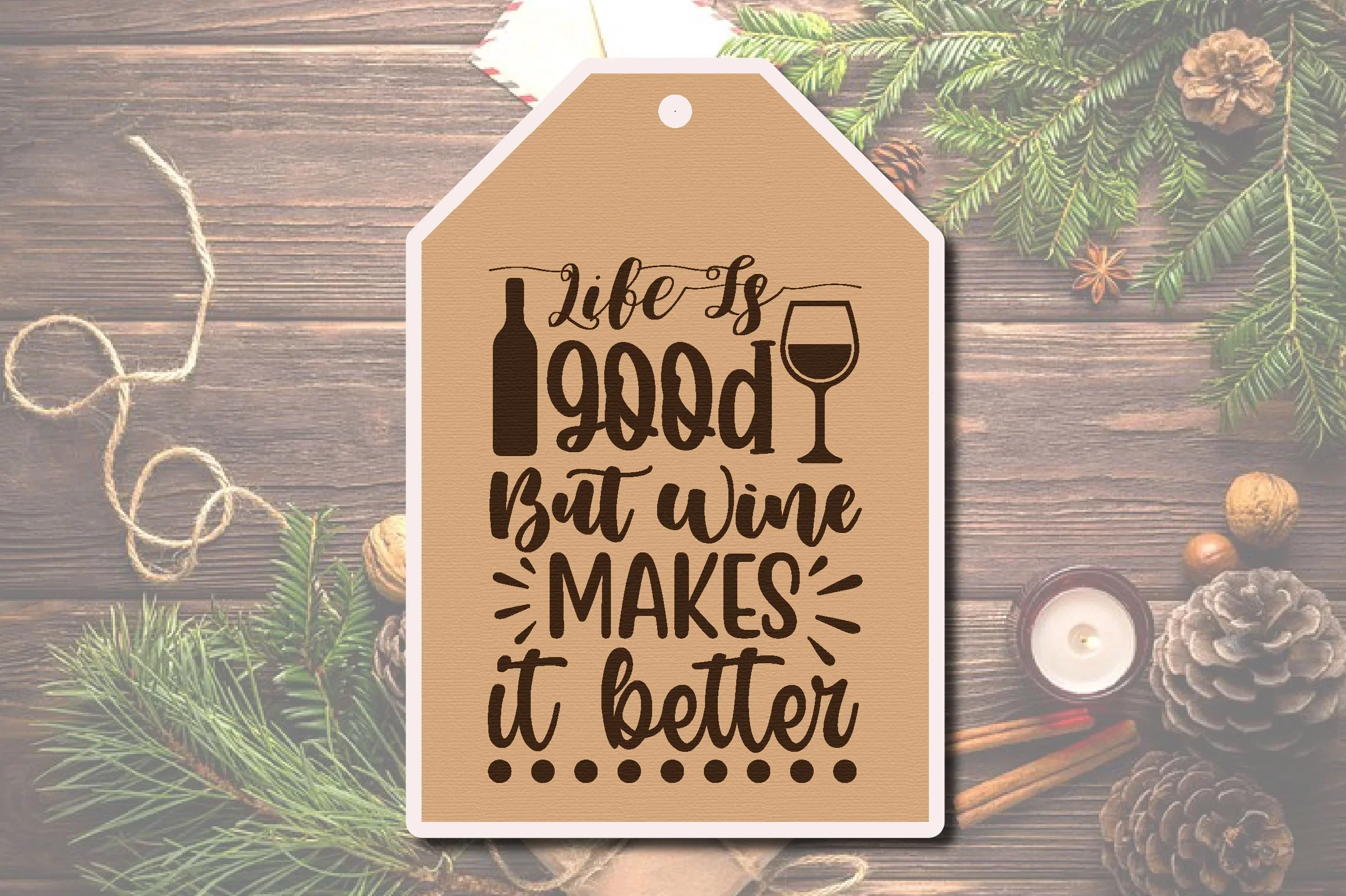 Christmas Gift Tag Laser Cut Bundle - Image 20