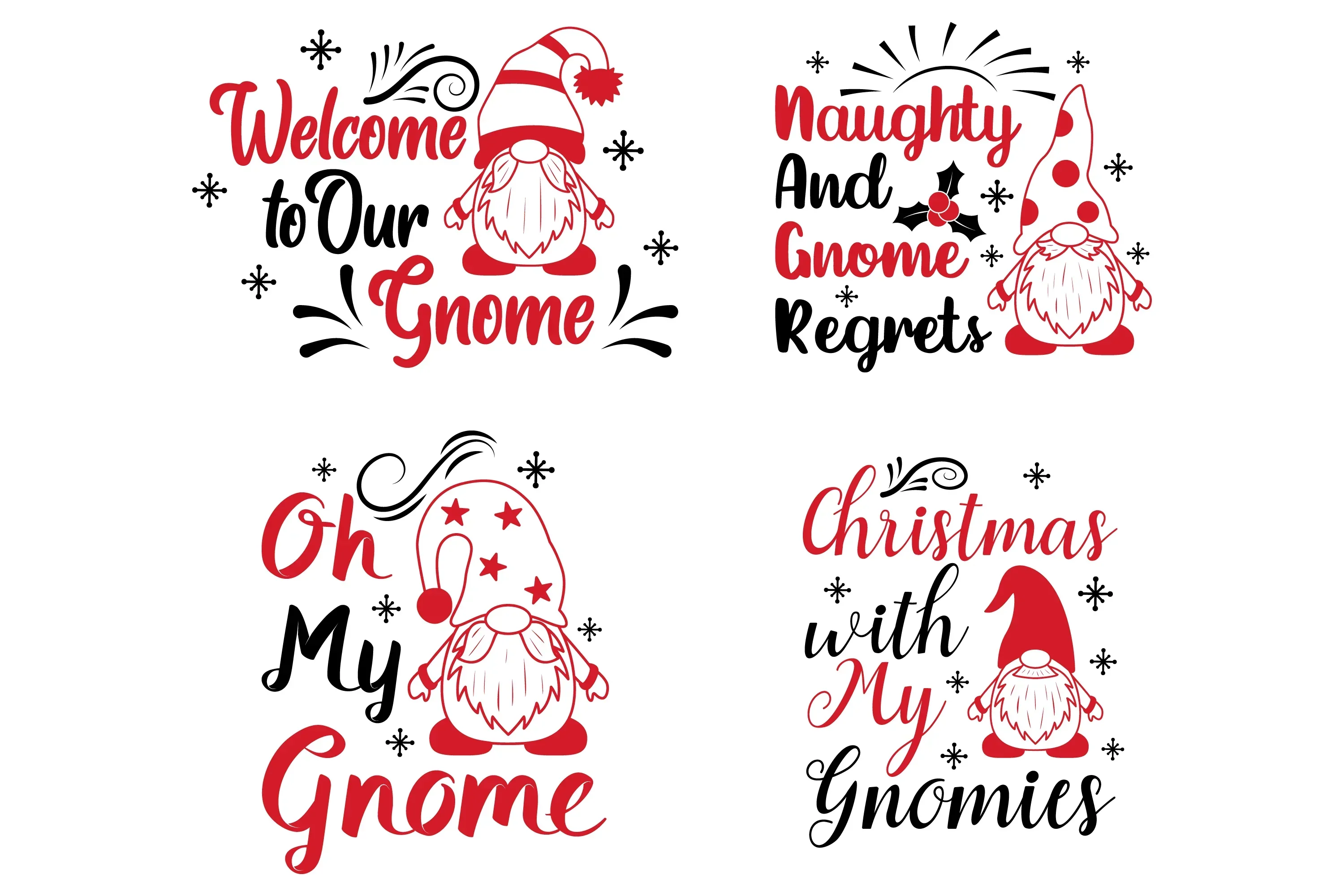 Christmas Gnomes Quotes SVG Bundle - Image 2