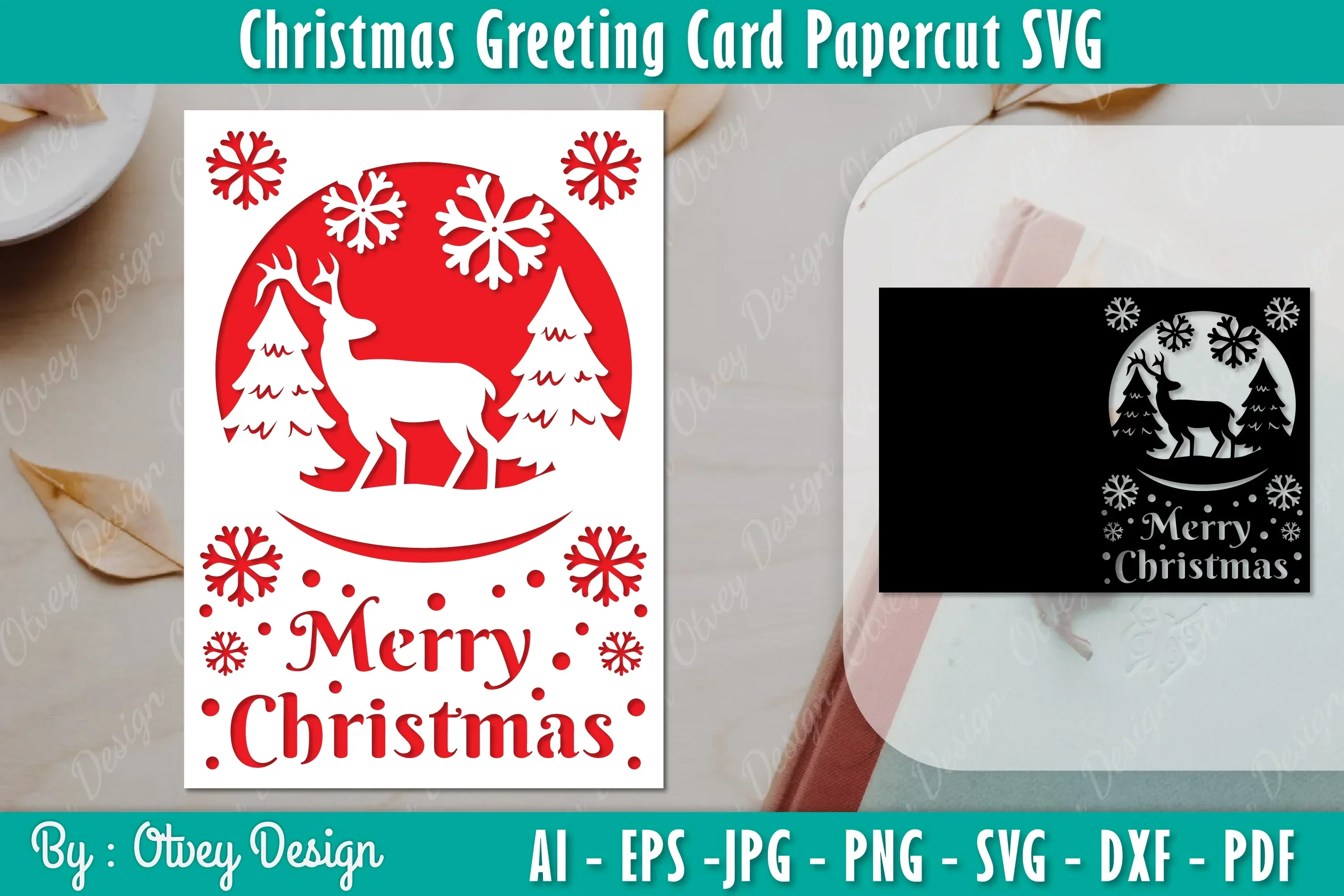 Christmas Greeting Card SVG Bundle