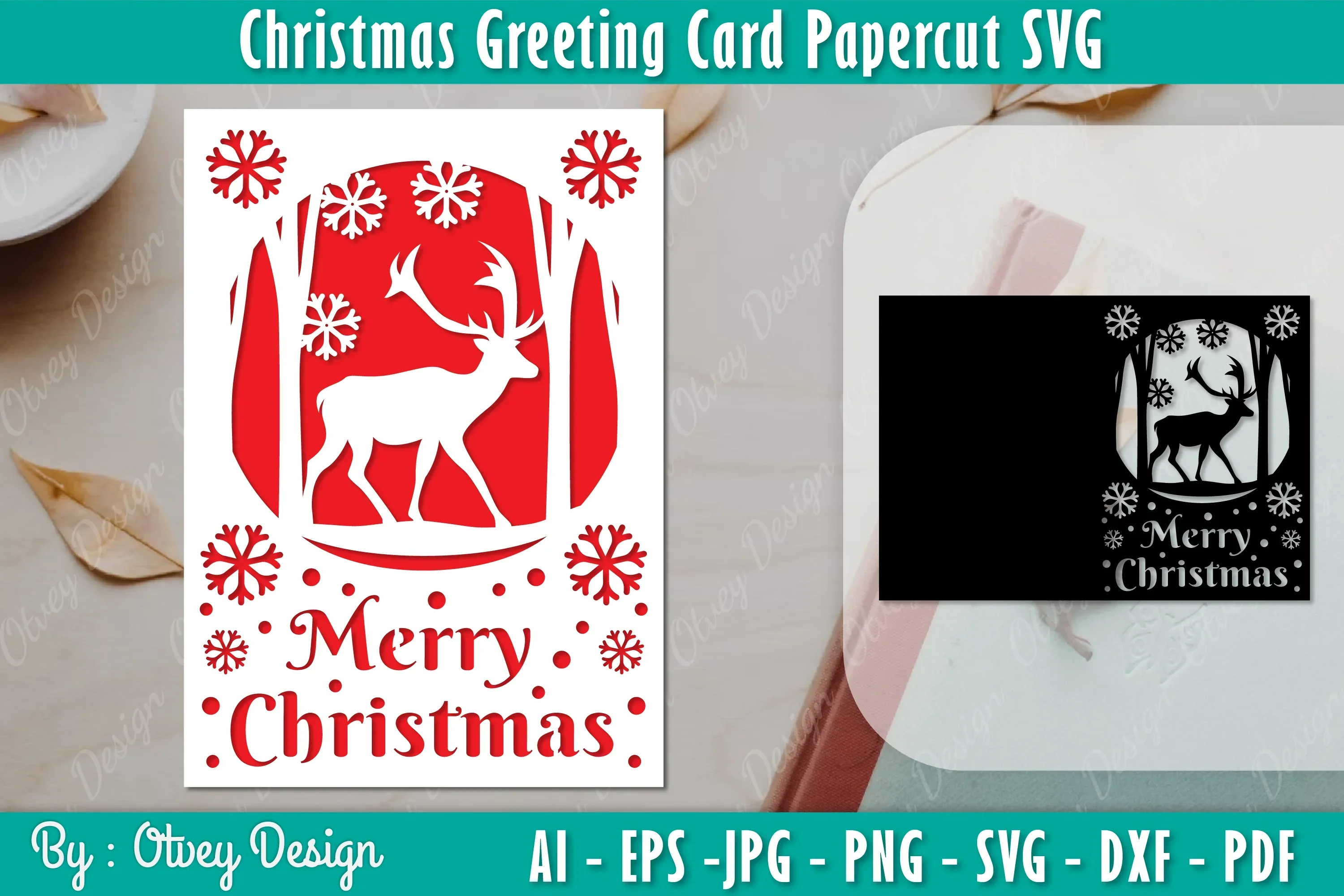 Christmas Greeting Card SVG Bundle