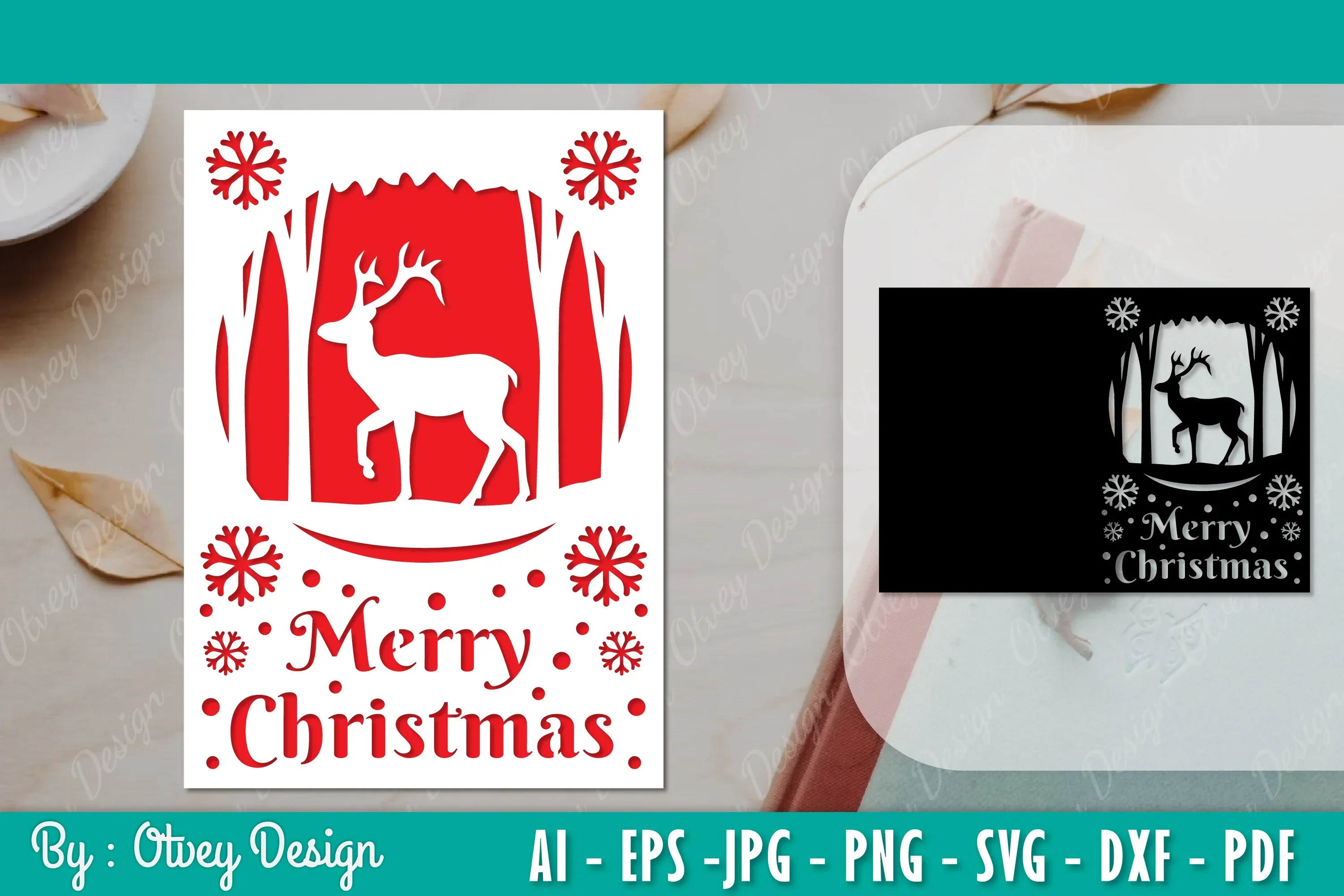 Christmas Greeting Card SVG Bundle