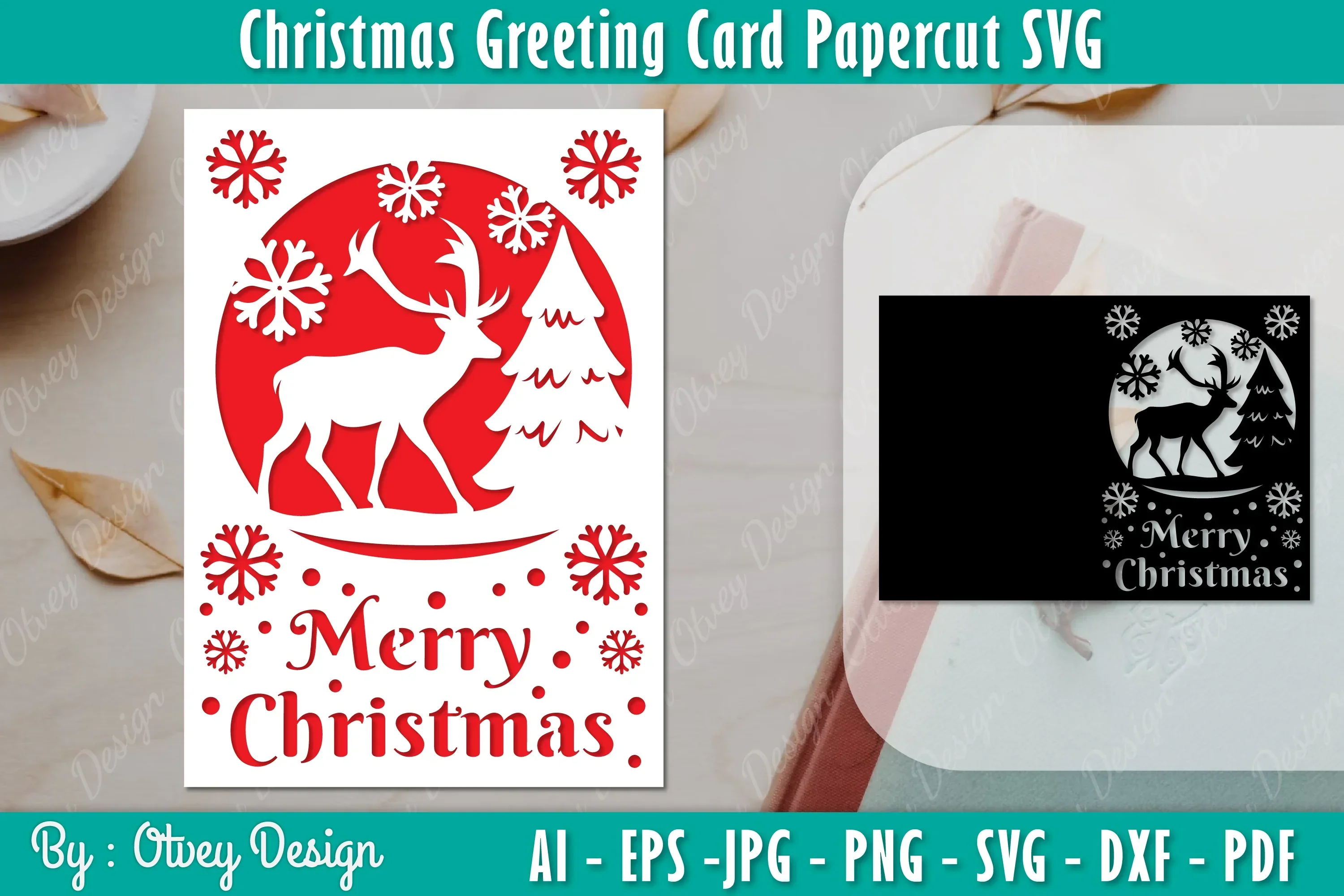 Christmas Greeting Card SVG Bundle