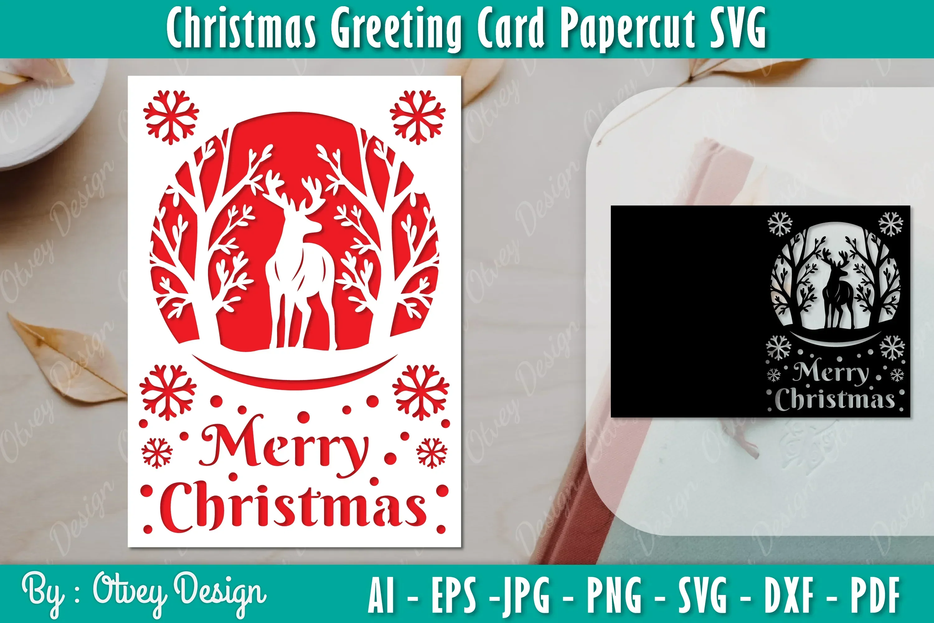 Christmas Greeting Card SVG Bundle