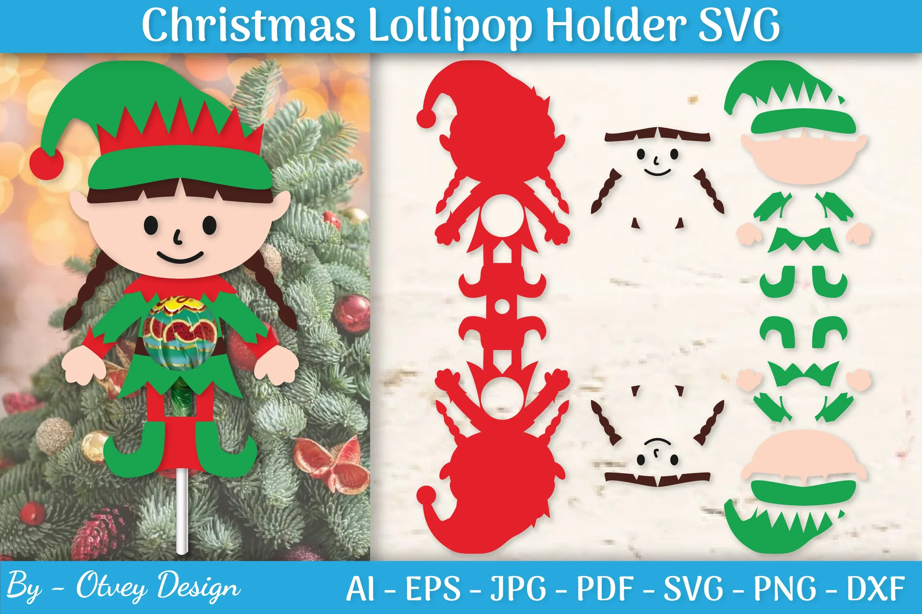 Christmas Lollipop Holder SVG Bundle