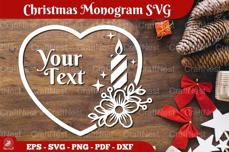 Christmas Monogram SVG Bundle