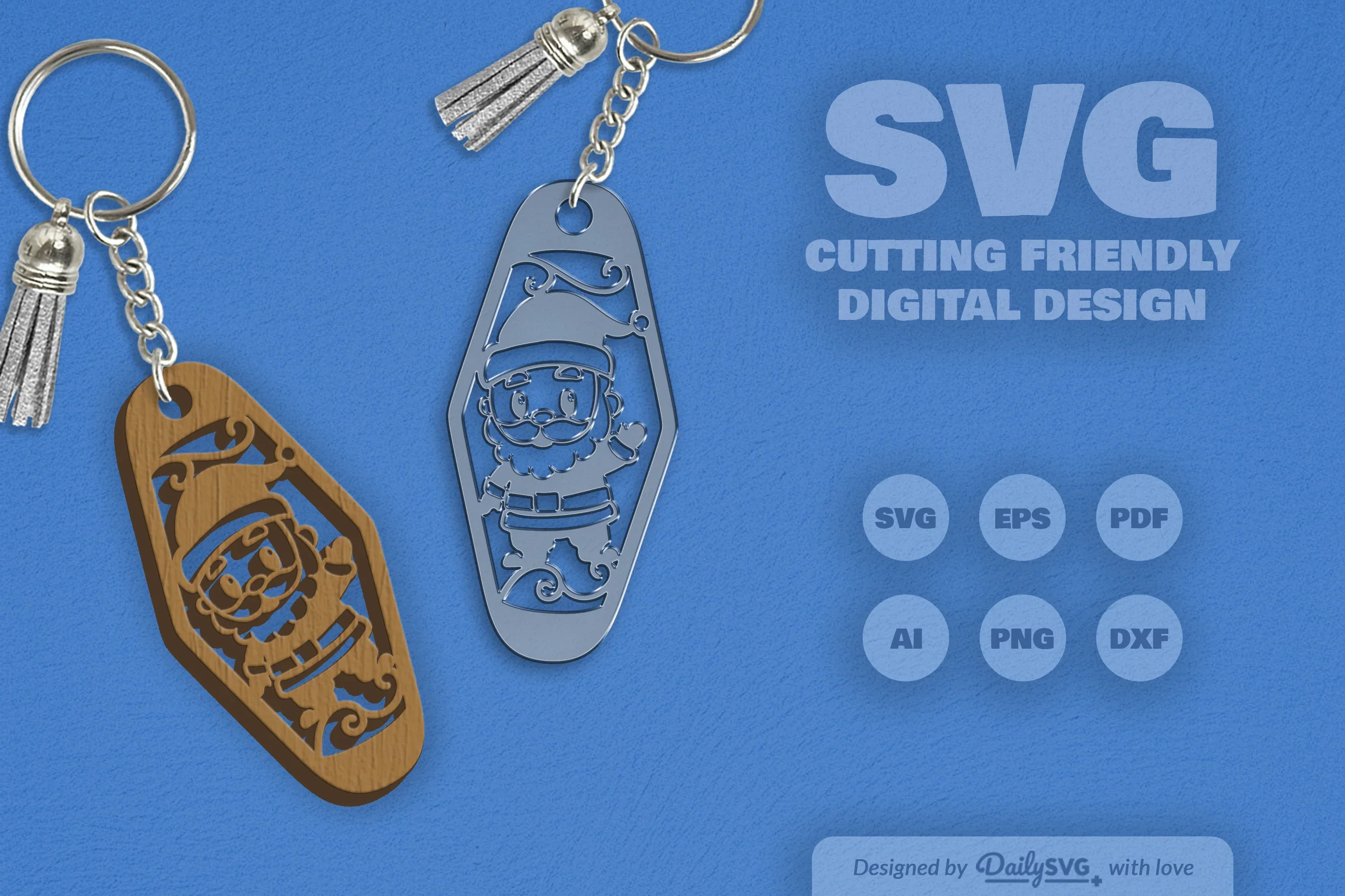 Christmas Motel Keychain Clipart - Daily SVG Bundles - Image 11