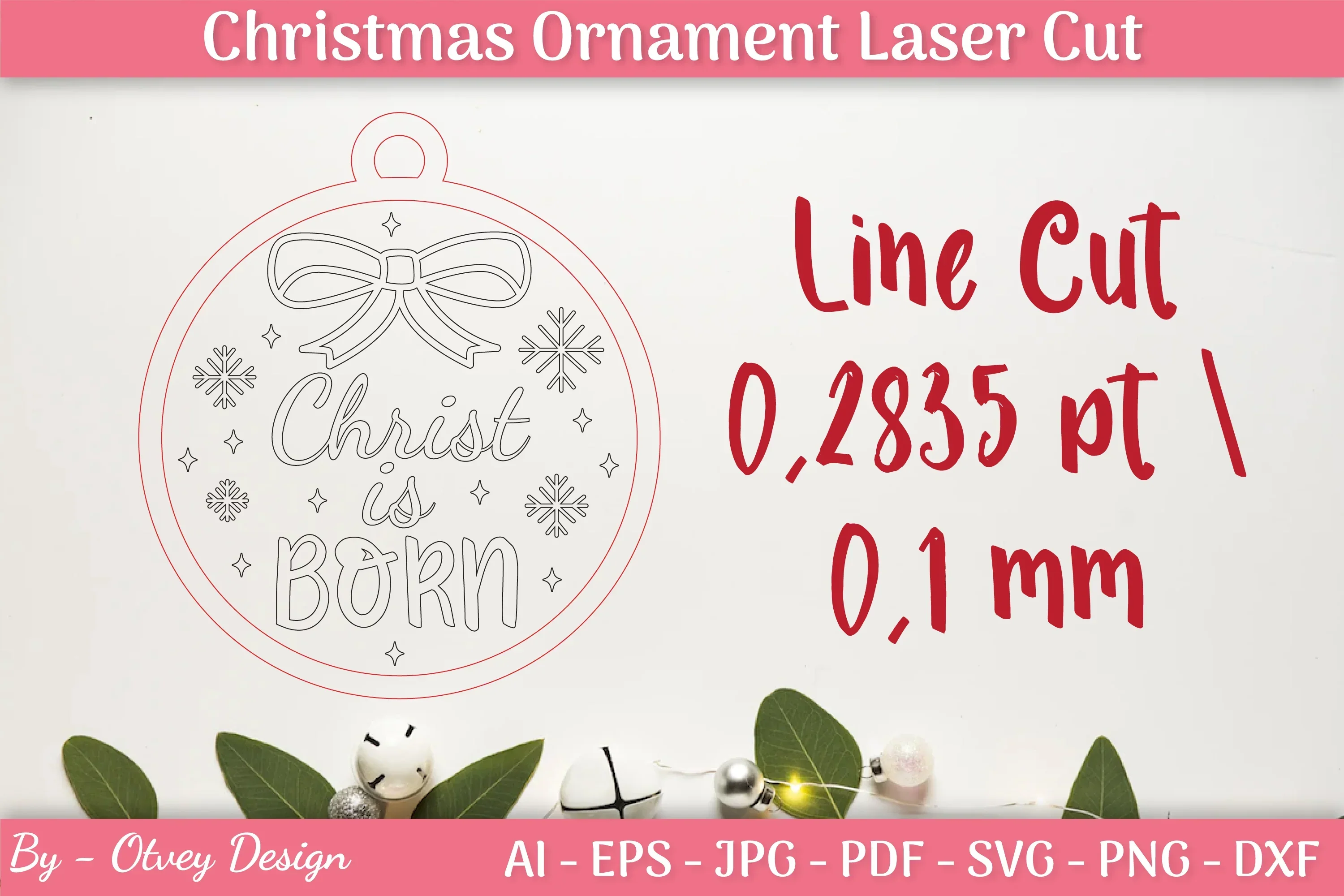 Christmas Ornament Laser Cut SVG Bundle - Image 2
