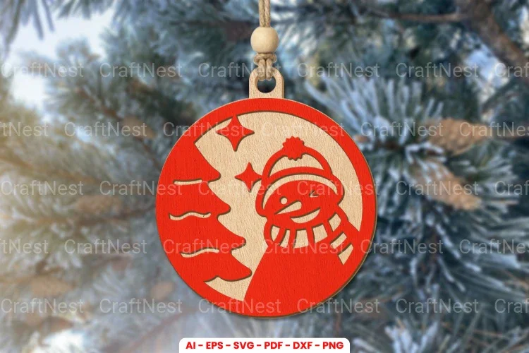 Christmas Ornament Laser Cut SVG Bundle