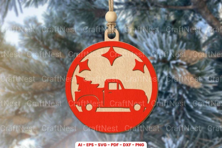 Christmas Ornament Laser Cut SVG Bundle