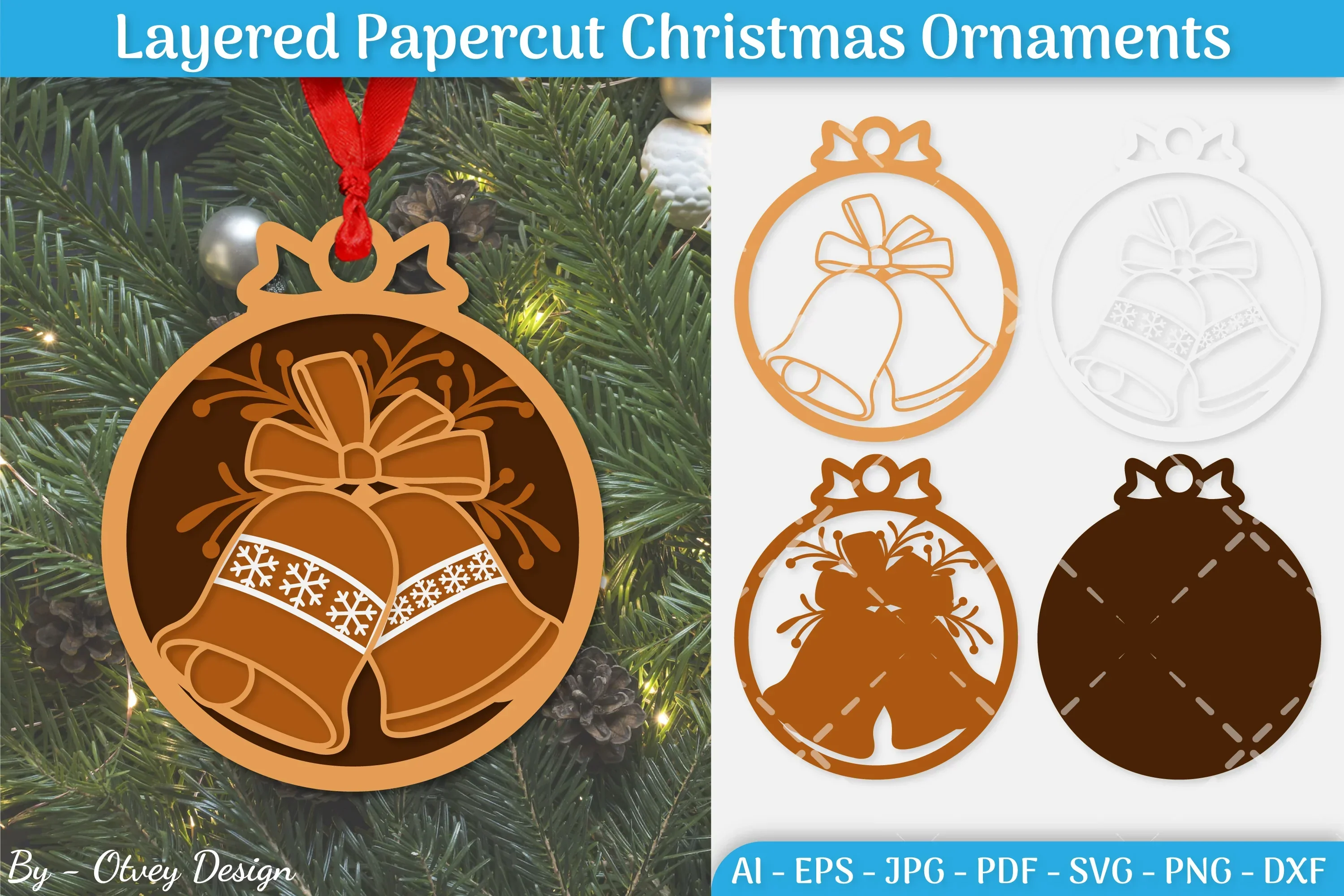 Christmas Ornament Multilayered SVG Bundle